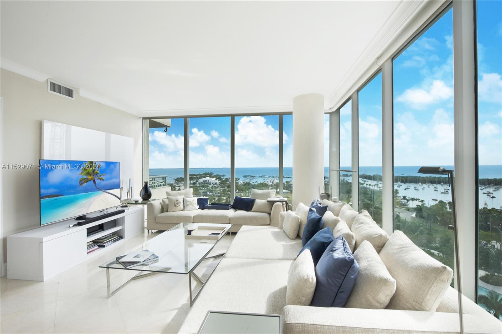 Fully furnished rental with direct unobstructed waterfront views from the floor to ceiling windows and private terraces of this coveted “03” line corner unit at the Ritz-Carlton residences in Coconut Grove. Legendary Ritz-Carlton luxury and lifestyle in the heart of Coconut Grove across from Biscayne Bay, Regatta park and the marina. Access to all 5-star hotel amenities including full-service pool, spa, fitness center, restaurants & bars, concierge and valet parking plus residents-only amenities. Walking distance to waterfront parks, restaurants, shops and entertainment. Easy drive to Miami Beach, Downtown Miami, Coral Gables and the Miami International Airport. Available 5/1/24 - 10/31/24.