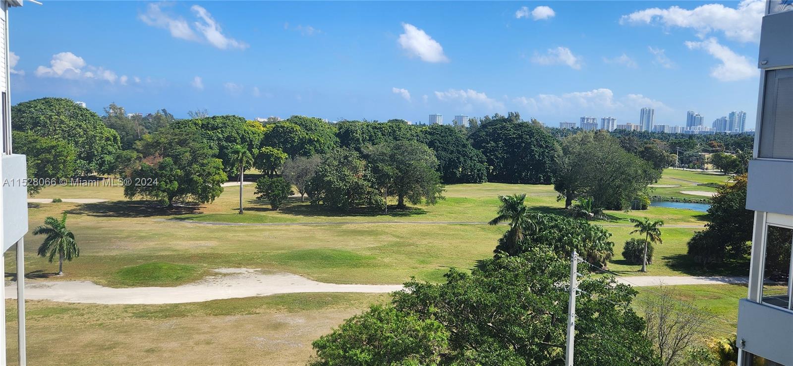 View from the window to the golf court