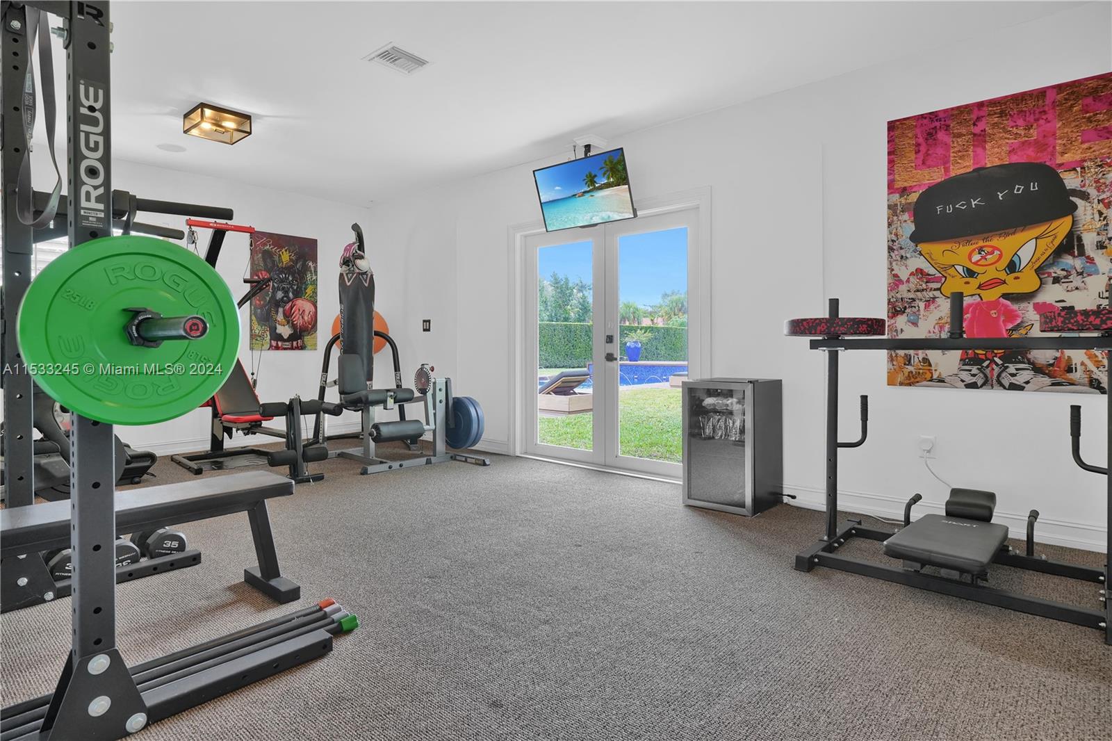 GYM VIEW TO THE POOL