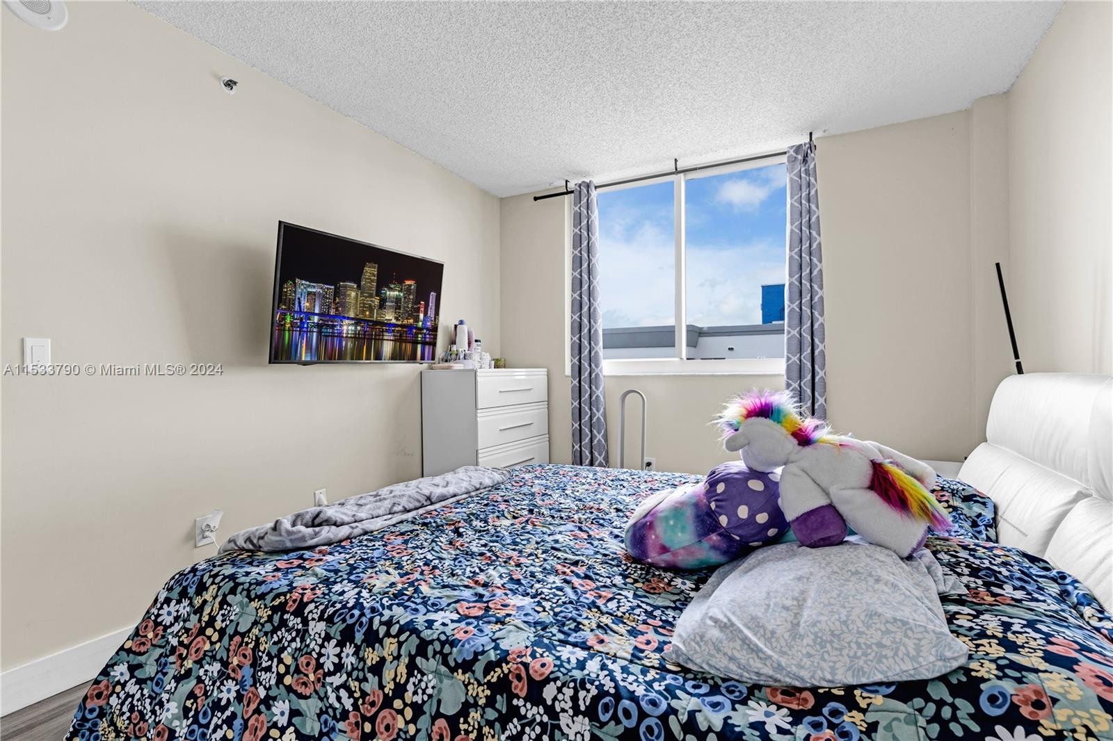 the window adds natural light to this space