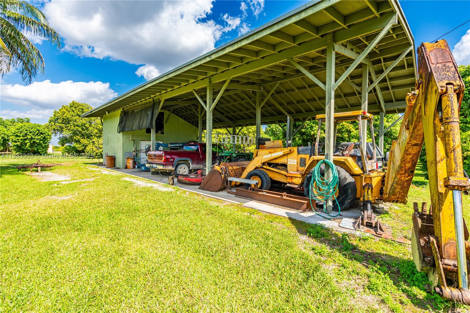 POLE BARN WITH A/C OFFICE, 4 CORNER SECURITY CAMERA SYSTEM ON PRIVATE NETWORK.