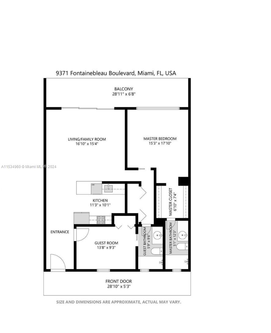 9371 Fontainebleau Blvd I104, Miami, Florida 33172, 2 Bedrooms Bedrooms, ,2 BathroomsBathrooms,Residentiallease,For Rent,9371 Fontainebleau Blvd I104,A11534960