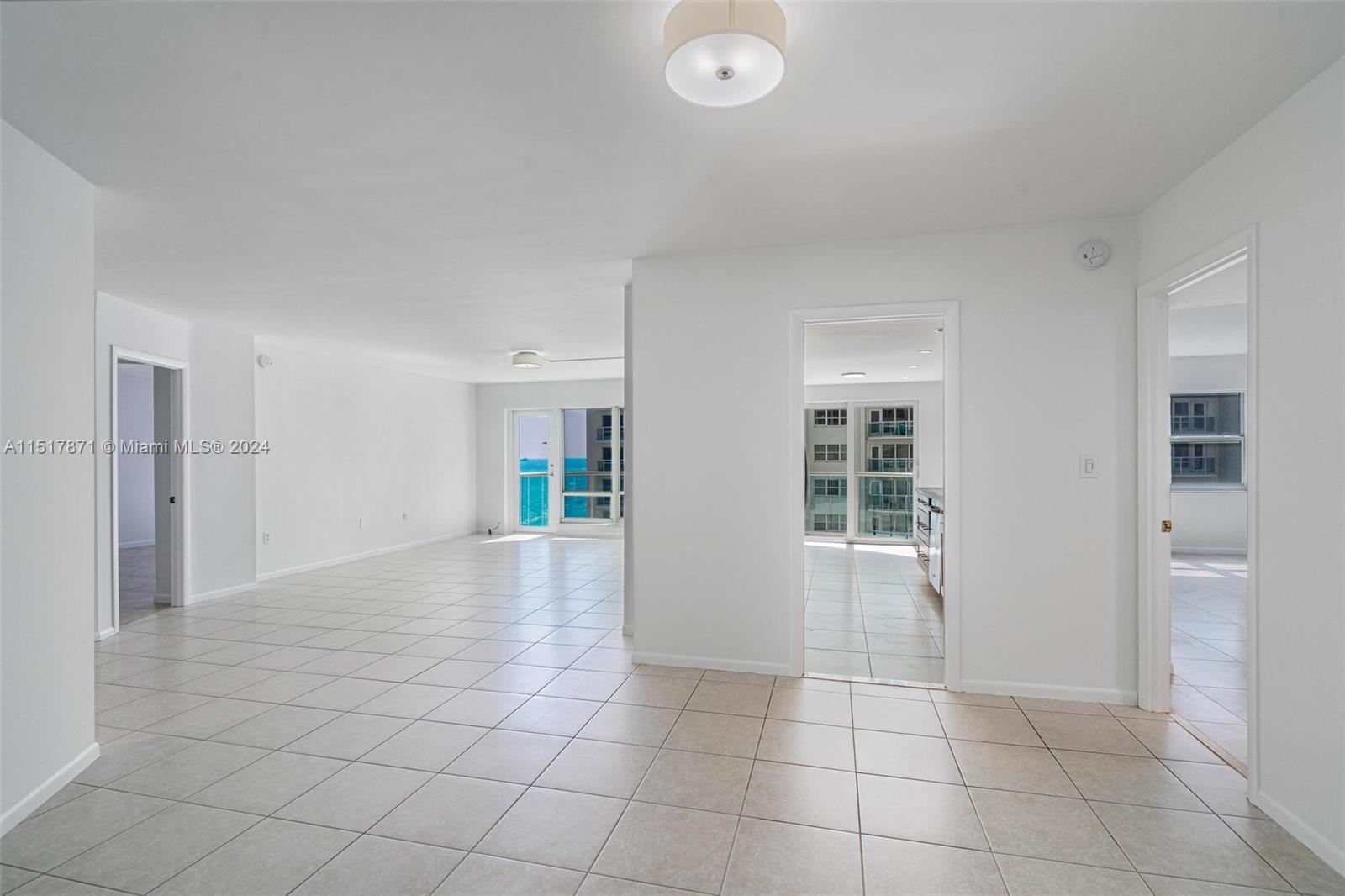 Dining Area looking into both Bedrooms, Kitchen and Living Room
