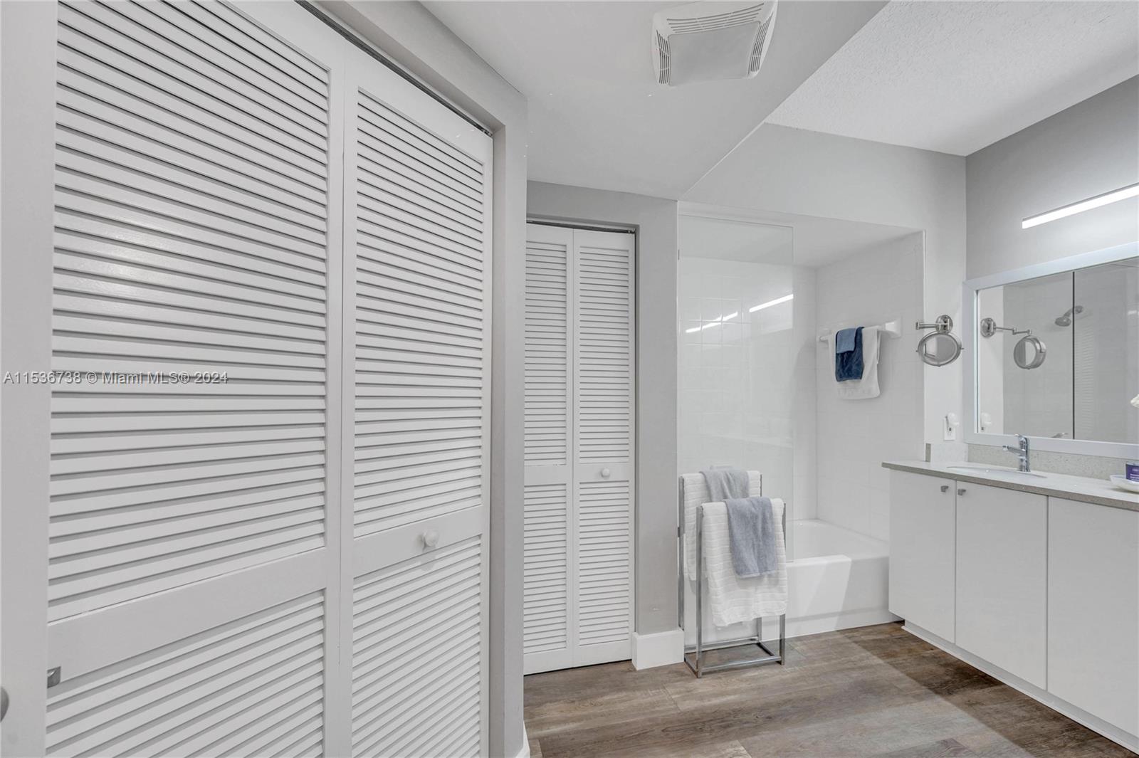 walk In closet and separate linen closet