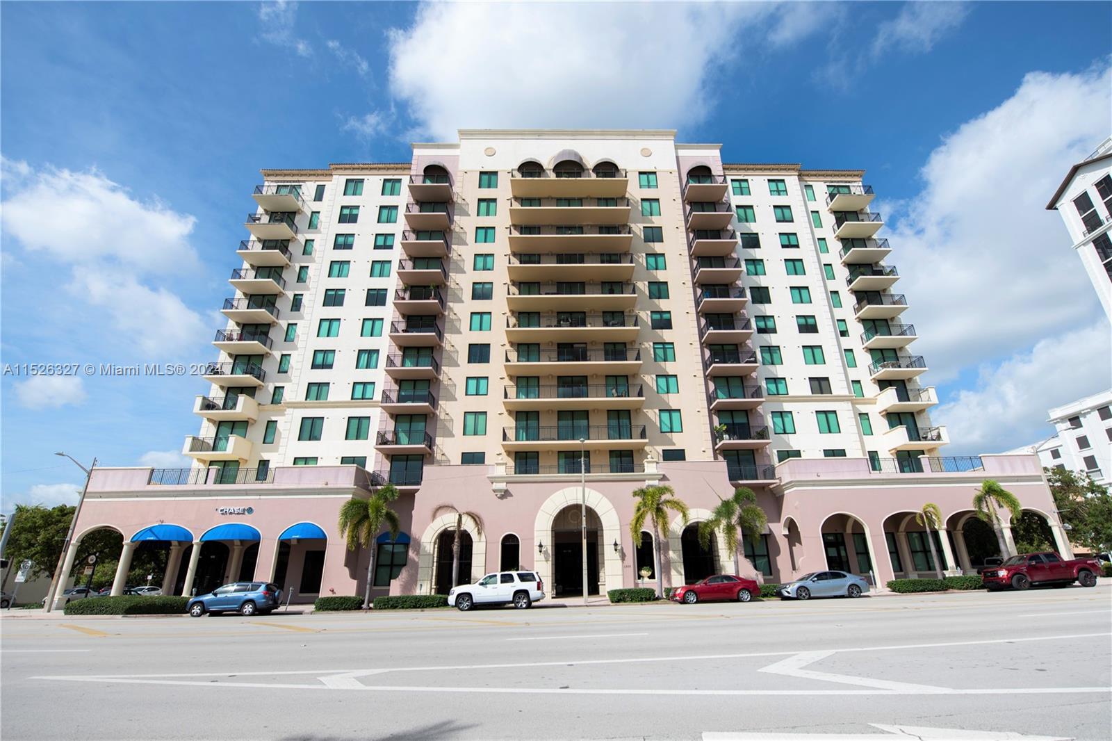 Spacious condo located in the heart of Coral Gables, just blocks away from Miracle Mile and right on Ponce de Leon. Enjoy a beautiful view of downtown Brickell. Minutes from Merrick Park and within walking distance to shops, restaurants, and more. Conveniently close to the airport. This condo features an spacious balcony, wood cabinets in the kitchen and bathrooms, granite countertops in the kitchen, marble countertops in the bathrooms, and all stainless-steel kitchen appliances. Includes 2 assigned parking spaces. An exceptional location offering a blend of luxury and convenience.