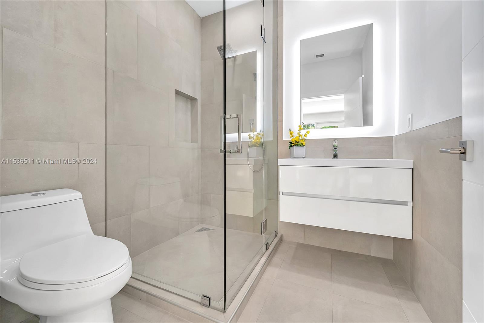 Entrance area, two walk in closet, one on each side.