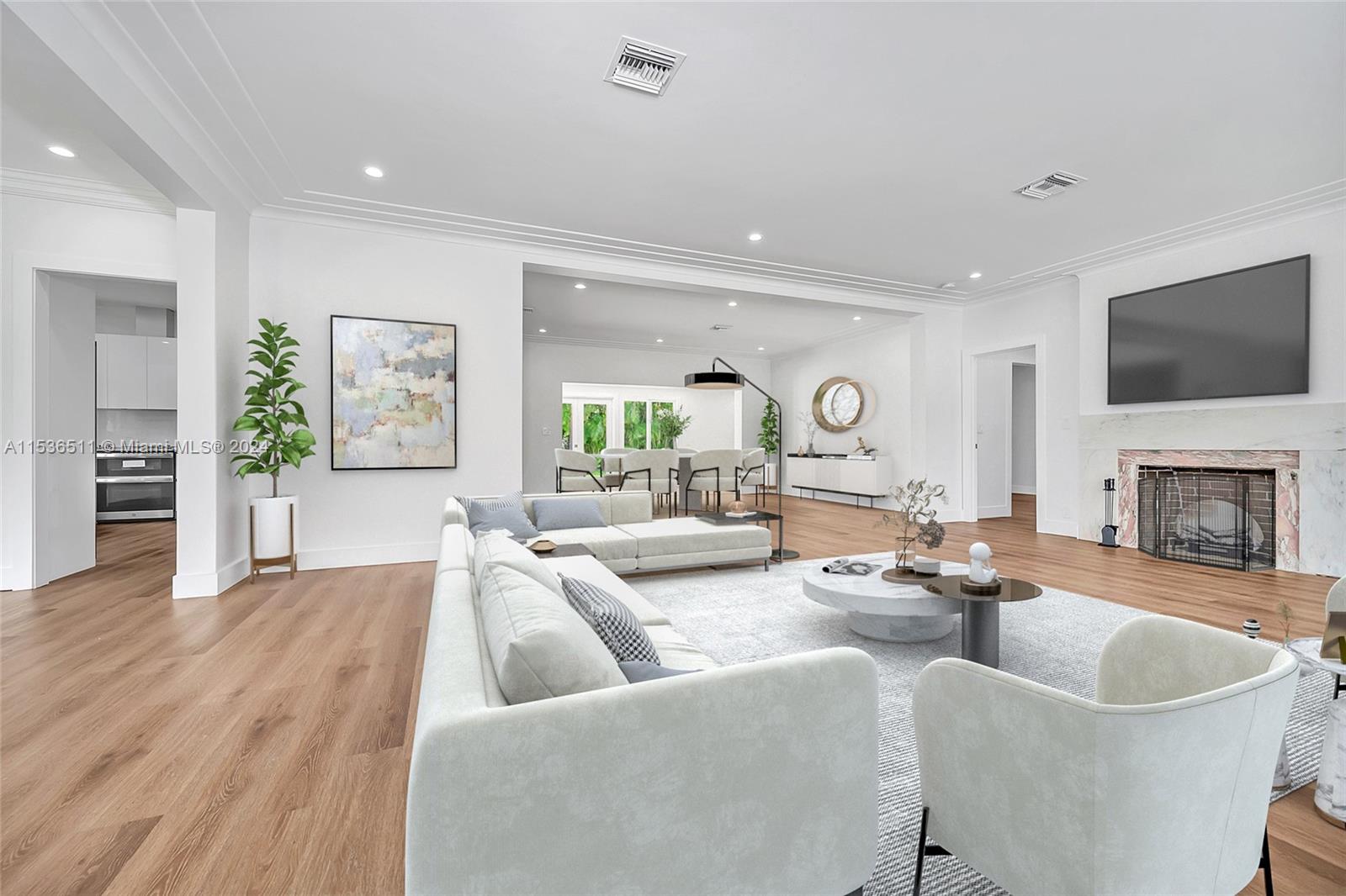 Enter into a very comfortable and completely renovated house in very desirable Miami area.