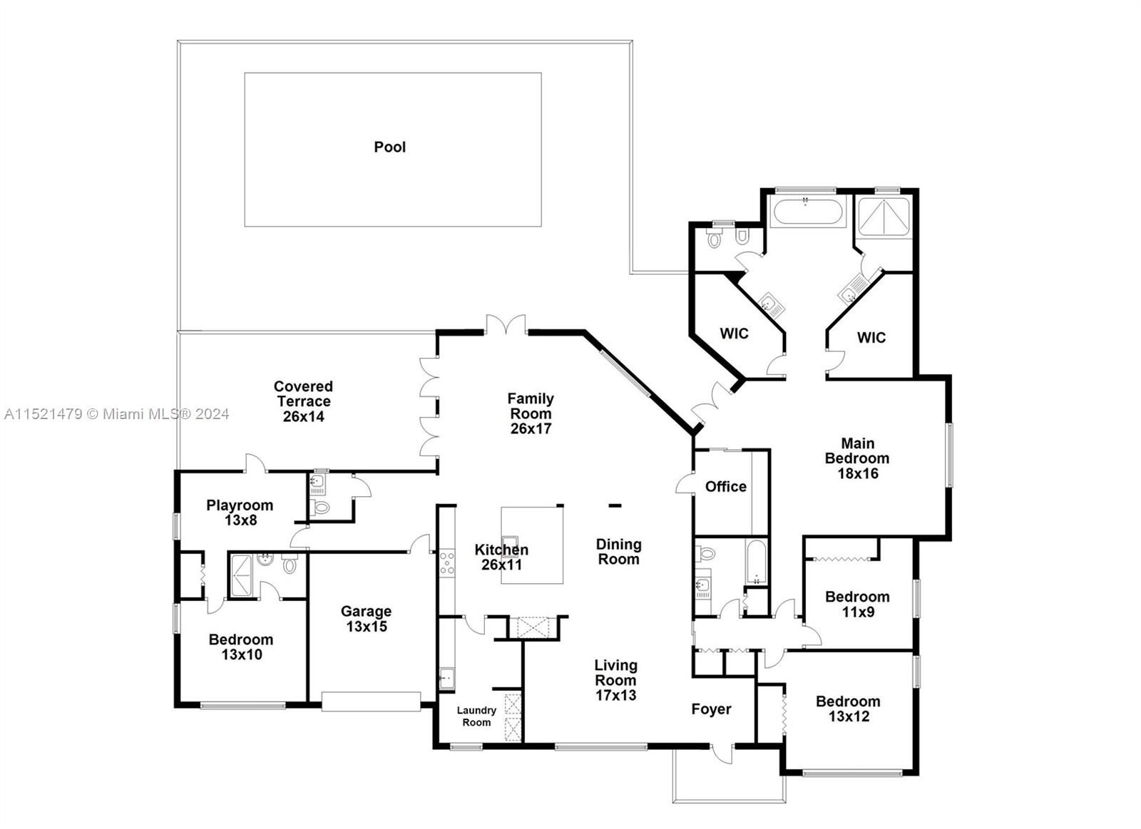 1449 Robbia Ave, Coral Gables, Florida 33146, 4 Bedrooms Bedrooms, ,3 BathroomsBathrooms,Residential,For Sale,1449 Robbia Ave,A11521479