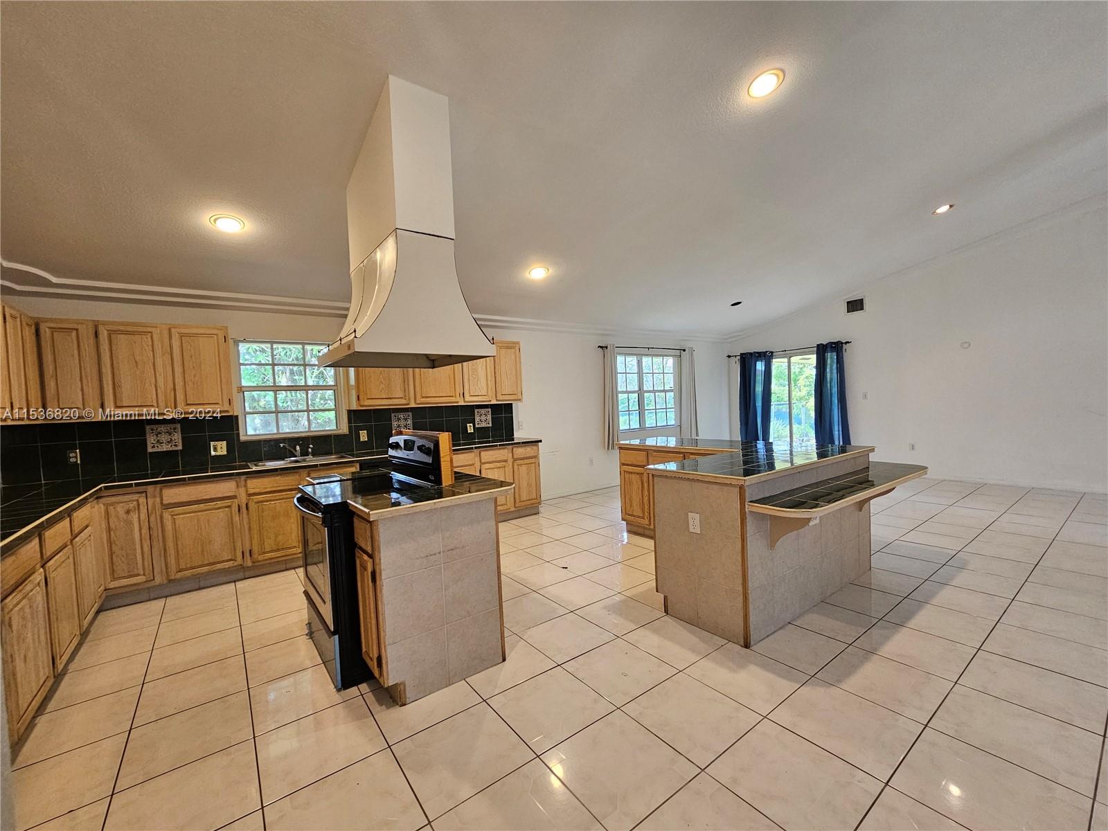 Island Kitchen to Family Great Room