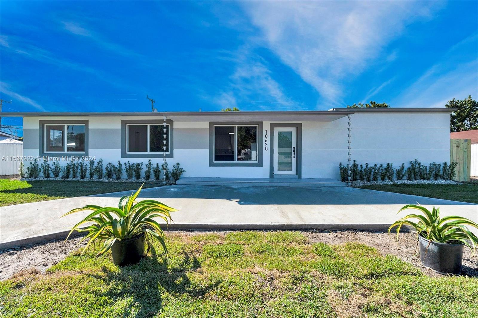 Welcome to your modern oasis in desirable Cutler Bay! This beautifully remodeled 3-bed, 2-bath home offers the perfect blend of modern style and comfort across 1,534 sqft of living space. Enjoy the convenience of all new features throughout, including a gorgeous kitchen, all new plumbing, electrical, porcelain floors, impact windows and doors, and a roof with plenty of life left. The spacious layout includes a legal addition of a flex space, perfect for a home office or even in-law quarter conversion. Step outside to your expansive backyard with space for a pool, boat, or RV, ideal for outdoor gatherings and entertaining. New circular driveway, new stucco and rain gutters add both functionality and curb appeal. Convenient access to highways, schools, and amenities.