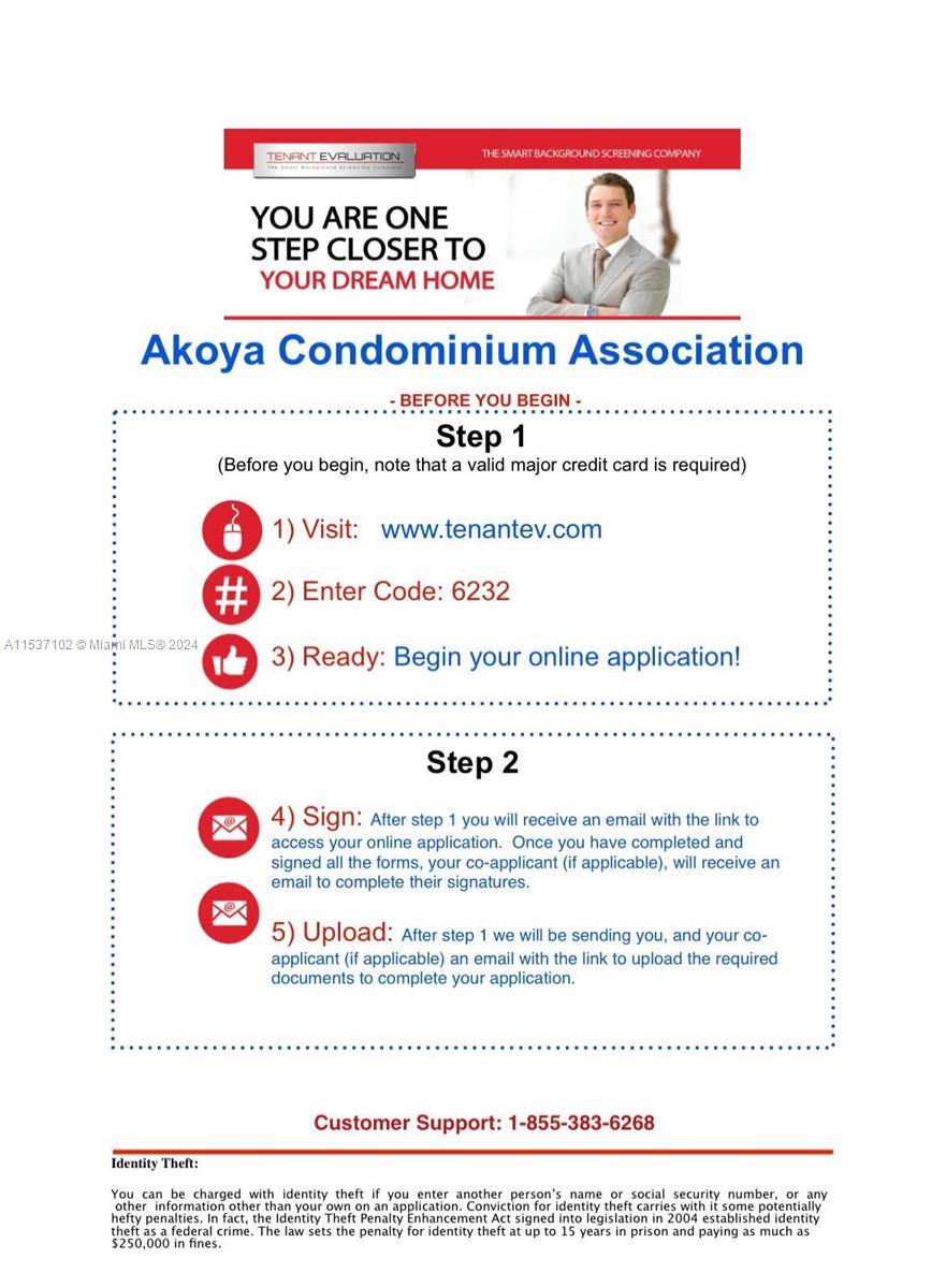 TENANT APPLICATION AKOYA
