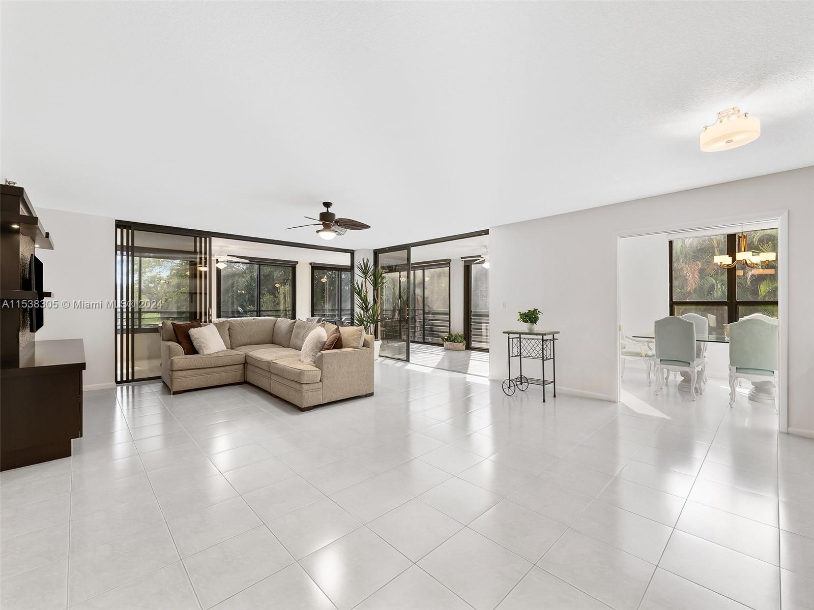 Bright and airy living room with natural light