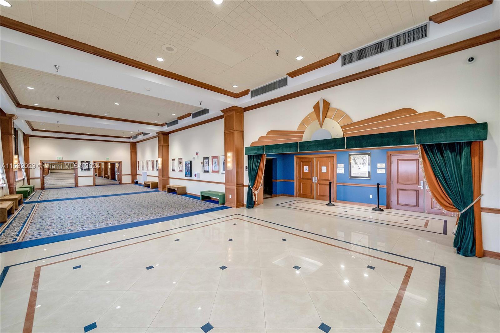 Foyer to the theater and ballroom