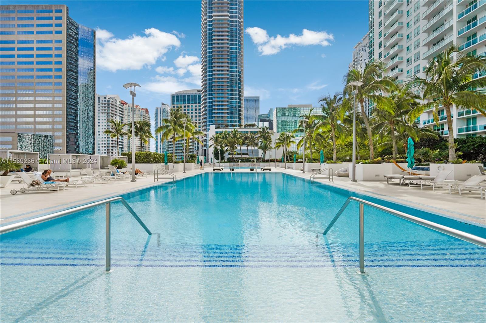 Enjoy living in this beautiful one bedroom condo at The Plaza, a high-rise tower centrally located in prime Brickell location. This 30th floor residence features breathtaking views of Brickell Key, Biscayne Bay and the downtown skyline, solid wood & tile floors, washer and dryer in the unit, fully painted. The Plaza Condo amenities include 24hr concierge, business center, movie theater, two infinity edge swimming pools, two state-of-the art fitness centers, sauna lounge rooms, and valet parking. Building is close to Brickell City Center, Brickell Key, Mary Brickell Village. Water/internet included.