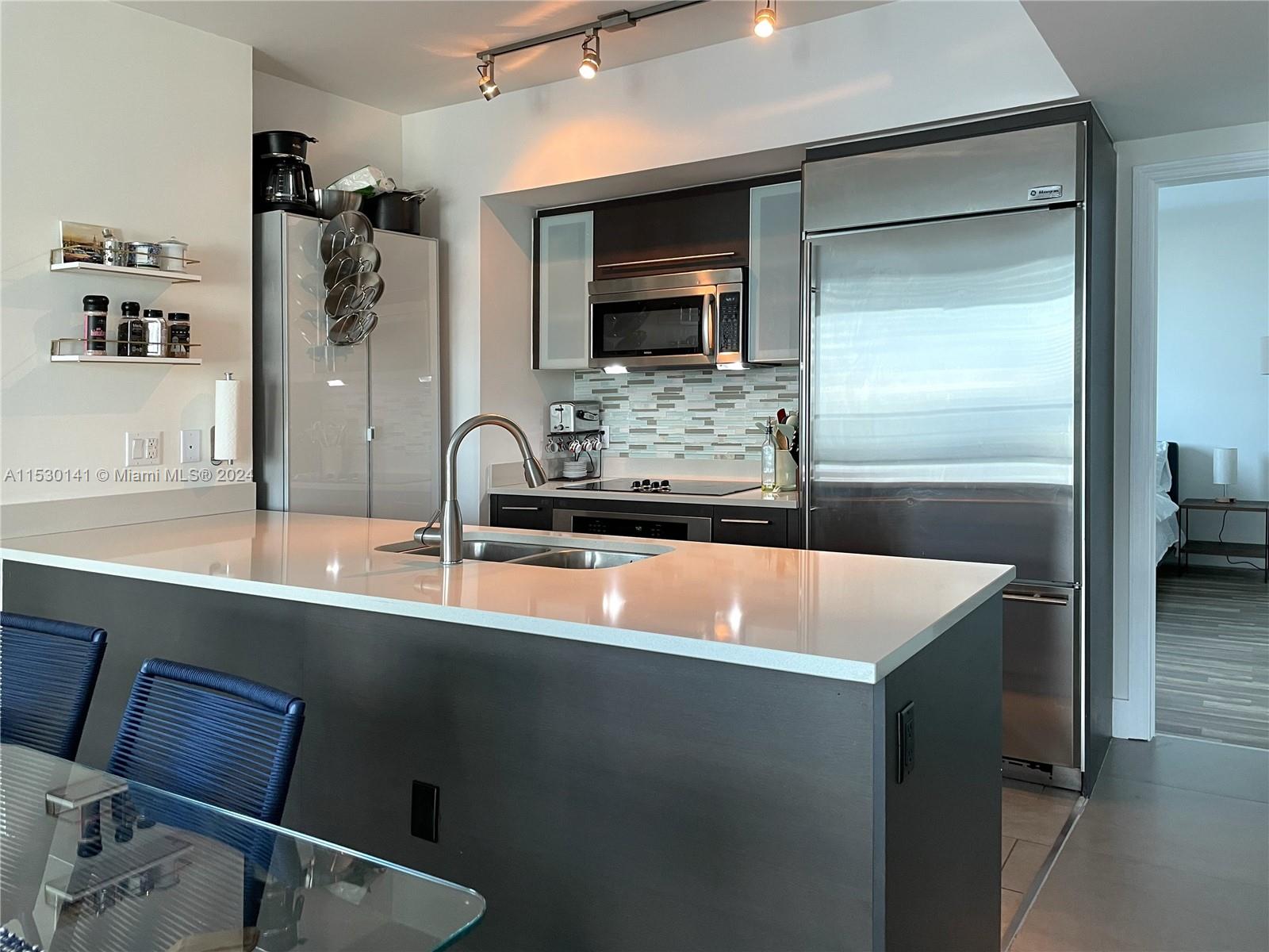 Discover the epitome of urban living in Unit 1407 at 500 Brickell. This meticulously renovated 2-bed, 2-bath condo on the 14th floor offers convenience, comfort, and style. Freshly painted and fully furnished in 2023, it features hardwood and tile floors, stainless steel appliances, and a brand-new HVAC system. Enjoy safety and serenity with hurricane-proof, soundproof windows. Plus, a washer and dryer are included for added convenience. Near Brickell City Center, dining, transit, and major roads, with a garage spot included. Available from May 1, 2024, to October 31, 2024, with electricity, Wi-Fi, and cable included. Experience Brickell's finest living in 500 Brickell Unit 1407.