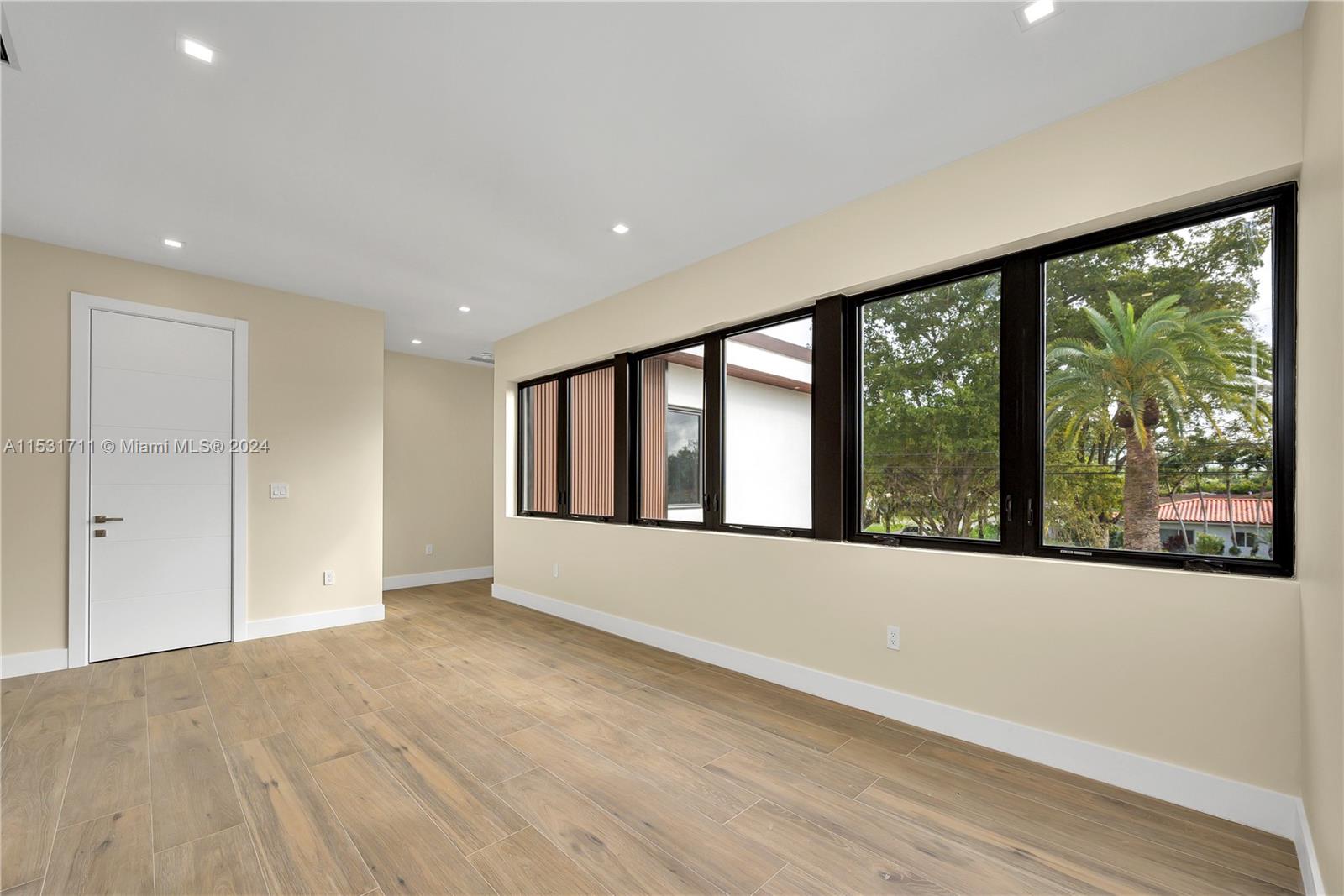 Landing area and Media Room Door
