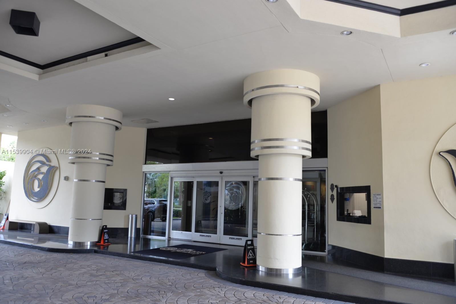 Valet parking area.