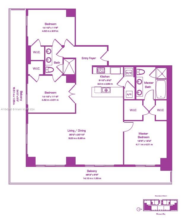 50 Biscayne Blvd 3910, Miami, Florida 33132, 3 Bedrooms Bedrooms, ,2 BathroomsBathrooms,Residential,For Sale,50 Biscayne Blvd 3910,A11540560