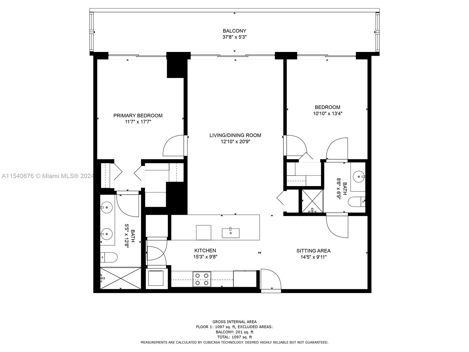 121 NE 34th St 2607, Miami, Florida 33137, 2 Bedrooms Bedrooms, ,2 BathroomsBathrooms,Residential,For Sale,121 NE 34th St 2607,A11540676