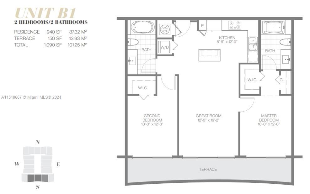 1600 NE 1st Ave 3407, Miami, Florida 33132, 2 Bedrooms Bedrooms, ,2 BathroomsBathrooms,Residentiallease,For Rent,1600 NE 1st Ave 3407,A11540667