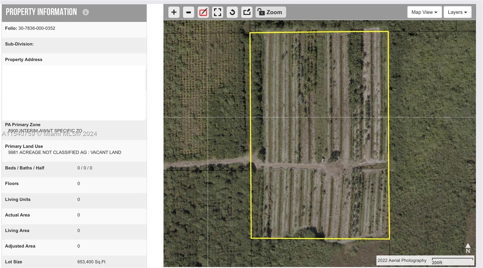 30-78-36-000-0352, Florida City, Florida 33034, ,Land,For Sale, 30-78-36-000-0352,A11540759