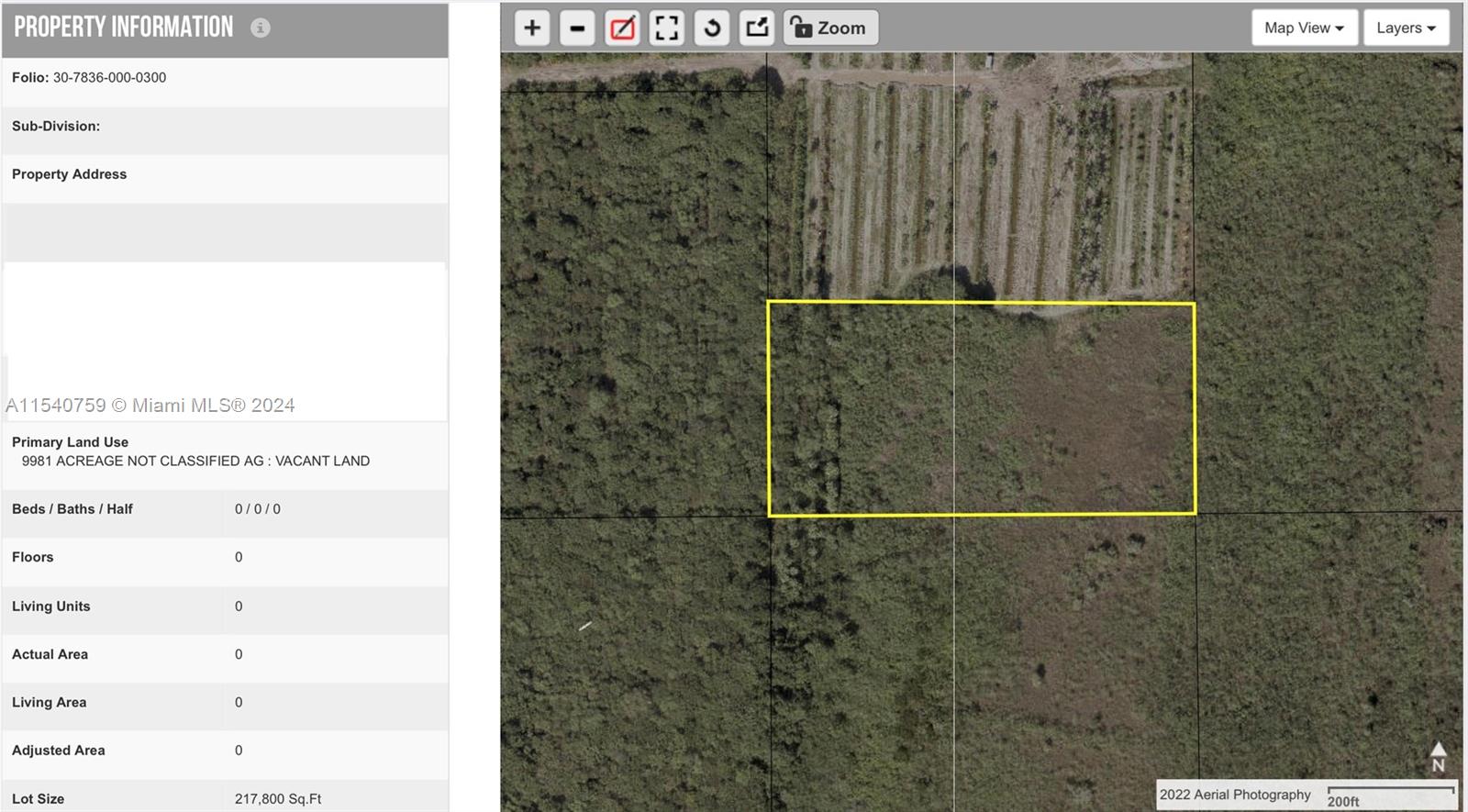 30-78-36-000-0352, Florida City, Florida 33034, ,Land,For Sale, 30-78-36-000-0352,A11540759