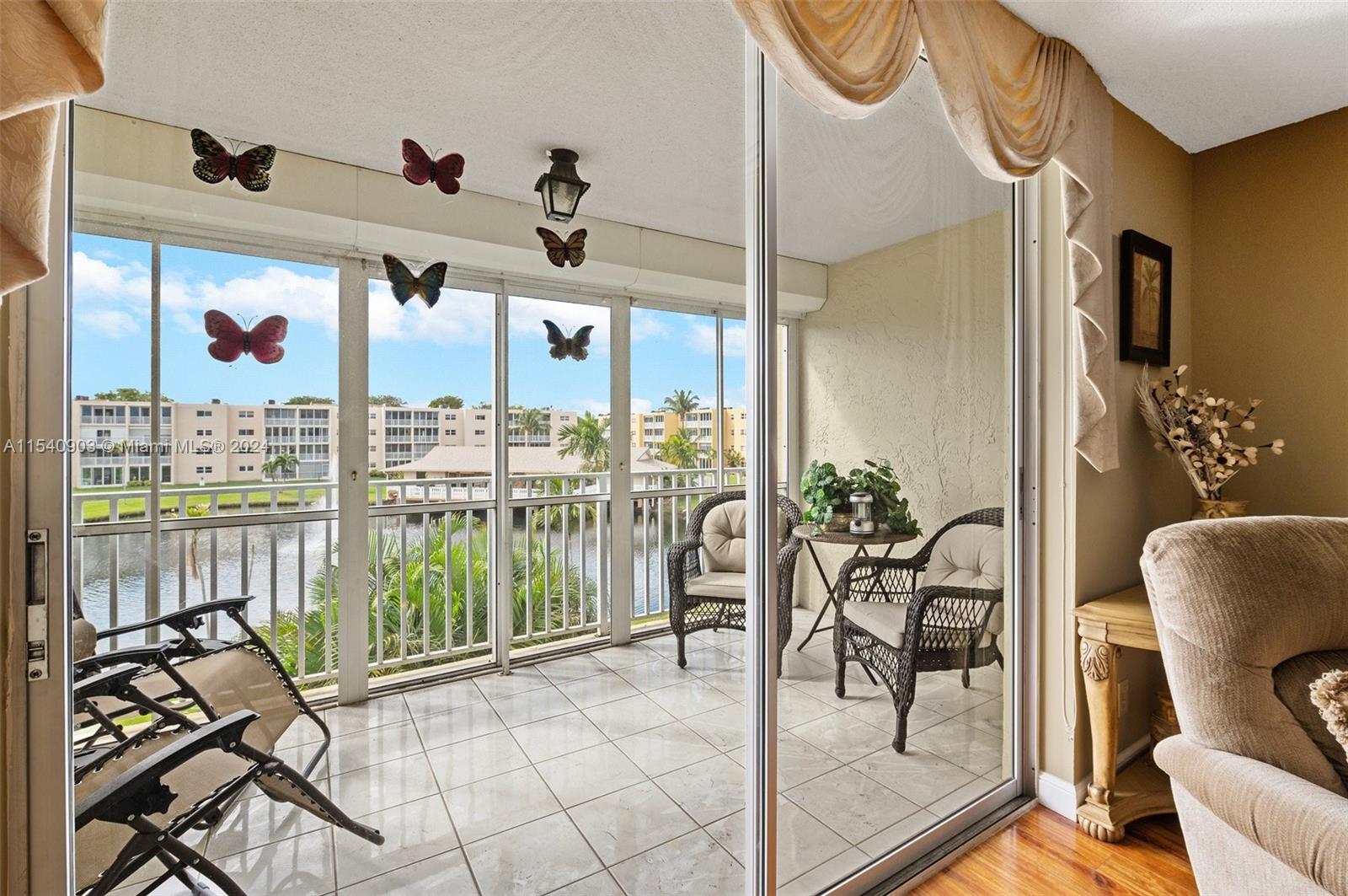 Spacious Patio w/ roll down hurricane shutter.