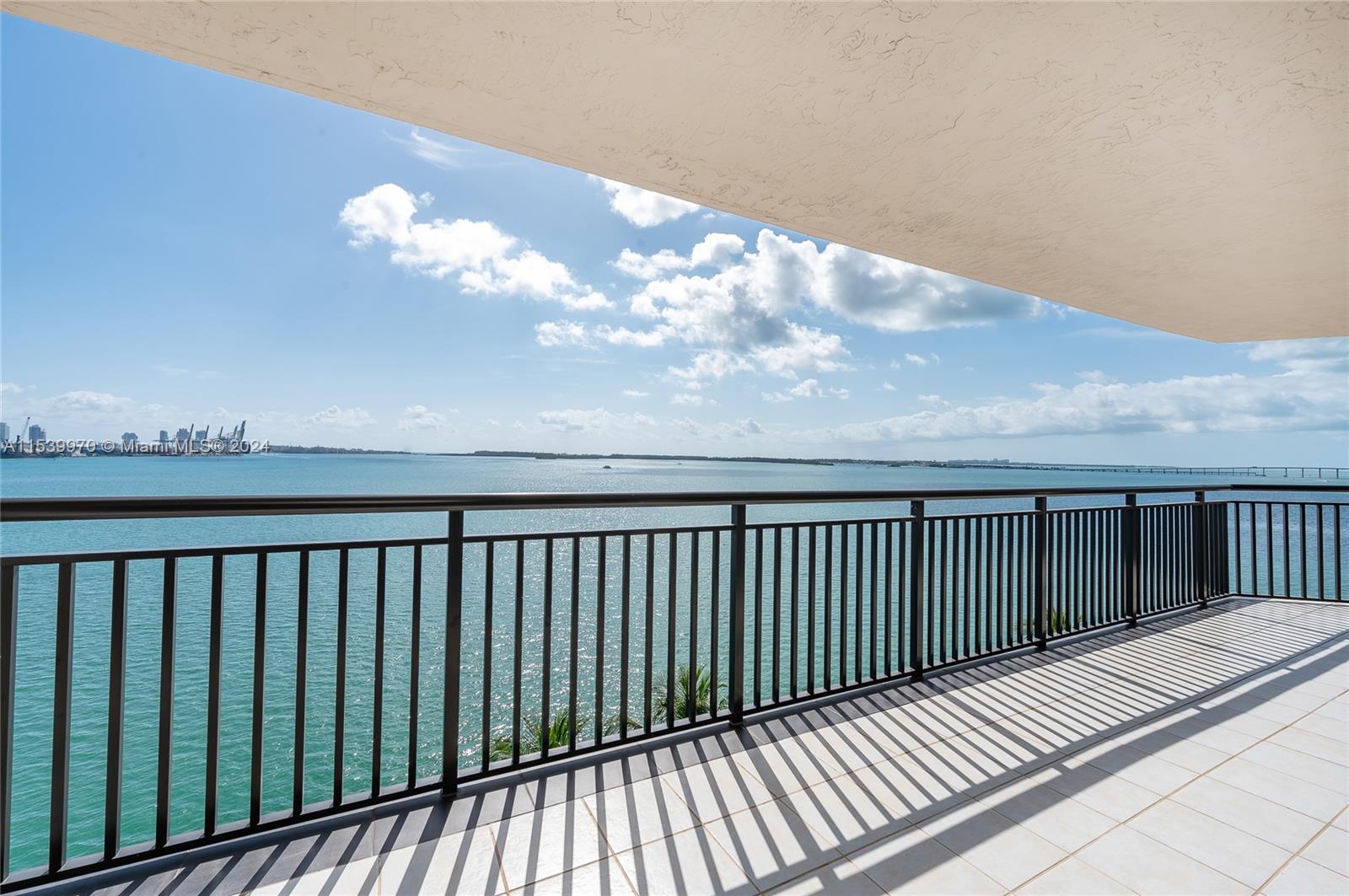 -NEW PICTURES- The most spectacular unobstructed view of Biscayne Bay from this corner unit, located in the best line of the building. 2 Bed / 2 Bath condo with 1,200 sq.ft.  Lots of Potential!! Recently painted, 2 ASSIGNED Parking Spaces, a spacious balcony, and Bay views from every room. Enjoy Brickell Key and its great location with immediate access to central Brickell and Brickell City Center with its excellent shops and restaurants, but Brickell Key offers a more relaxed lifestyle on this island. The building is going through upgrades & renovations, brand-new elevators have been installed, halls are being renovated, and much more. All this will increase the property value.
