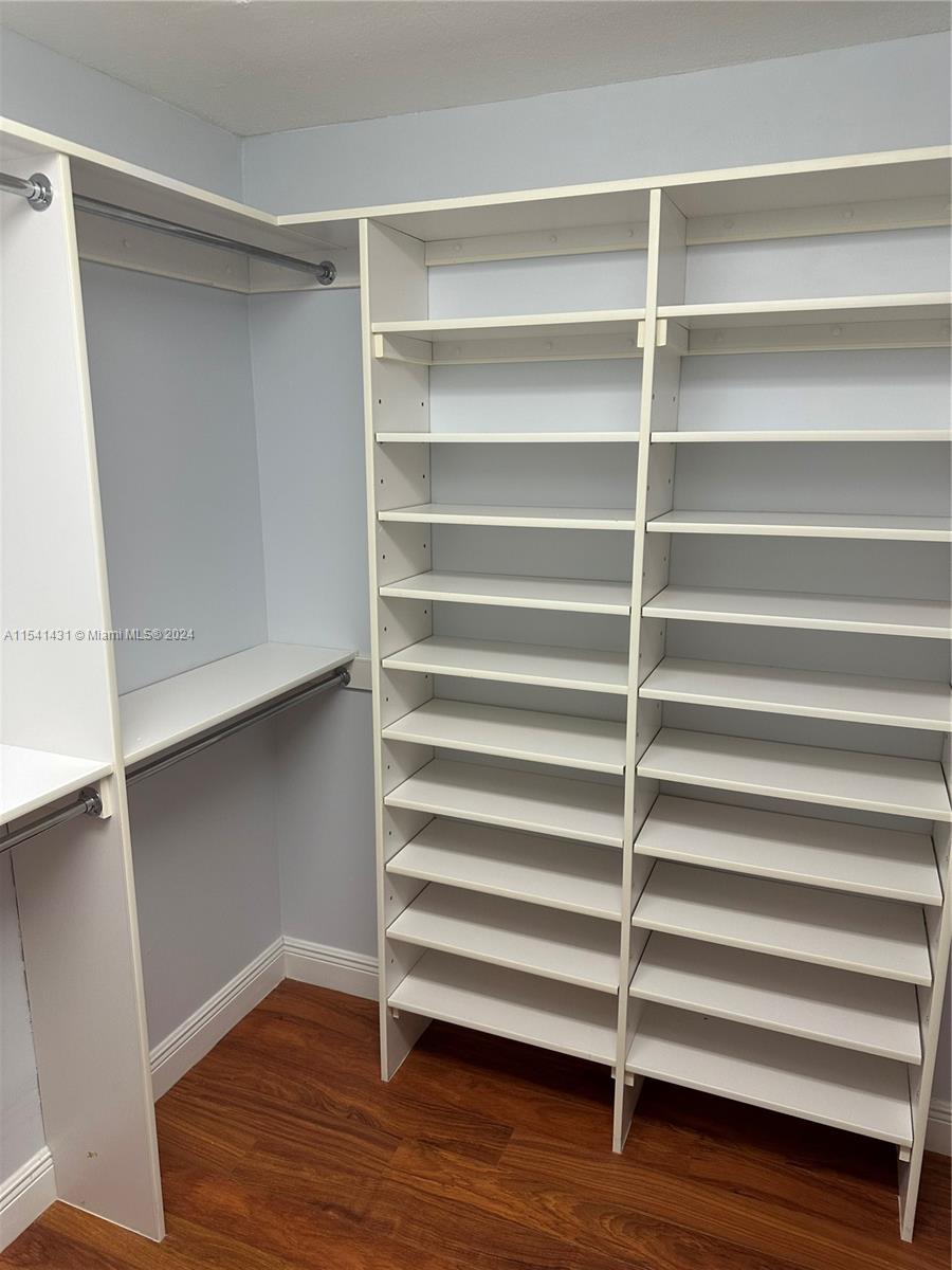 Primary Walk-In Closet with Built Ins