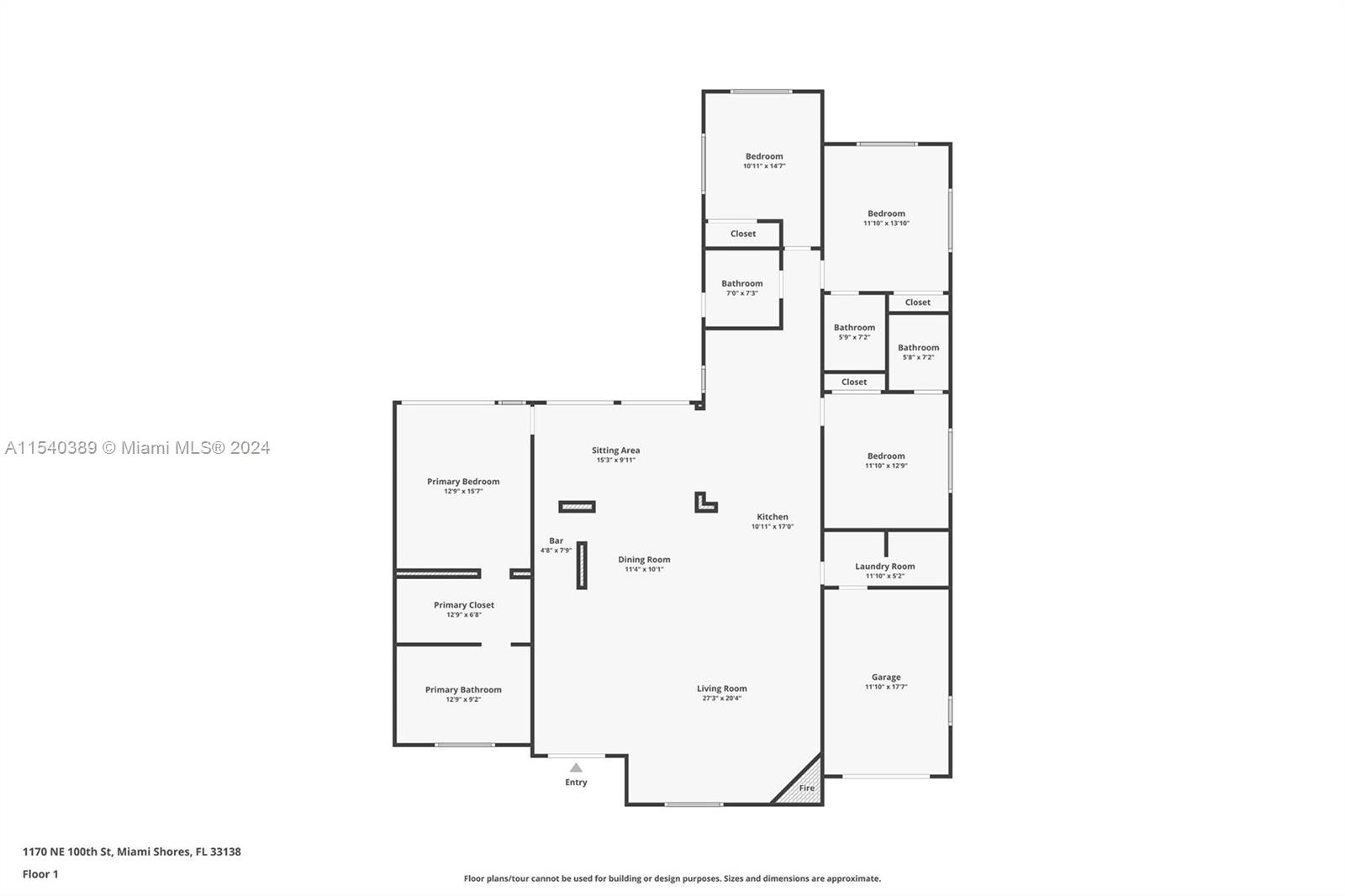 1170 NE 100th St, Miami Shores, Florida 33138, 4 Bedrooms Bedrooms, ,4 BathroomsBathrooms,Residential,For Sale,1170 NE 100th St,A11540389