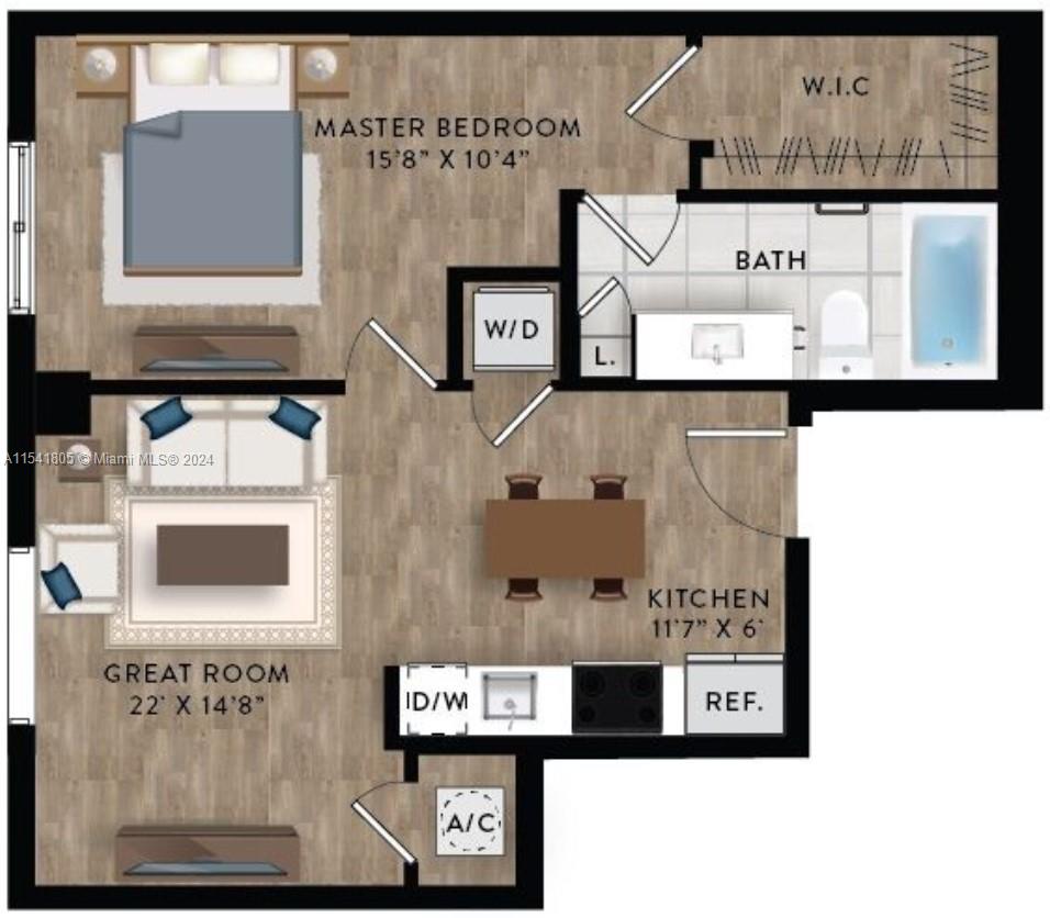 221 SW 12th St 2-PH7, Miami, Florida 33130, 2 Bedrooms Bedrooms, ,2 BathroomsBathrooms,Residentiallease,For Rent,221 SW 12th St 2-PH7,A11541805