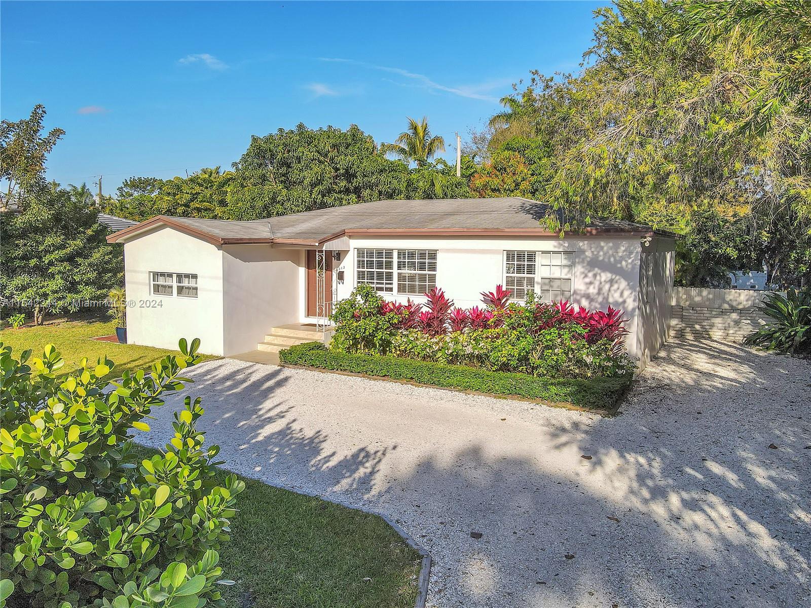 Charming, well-maintained 3/2 home in this highly desirable South Miami neighborhood. Bathrooms recently renovated. New A/C. Nicely landscaped, oversized 10,260 sqft lot with fruit trees. Plenty of room for a pool and/or addition. Great Location just south of Coral Gables, near the University of Miami campus.