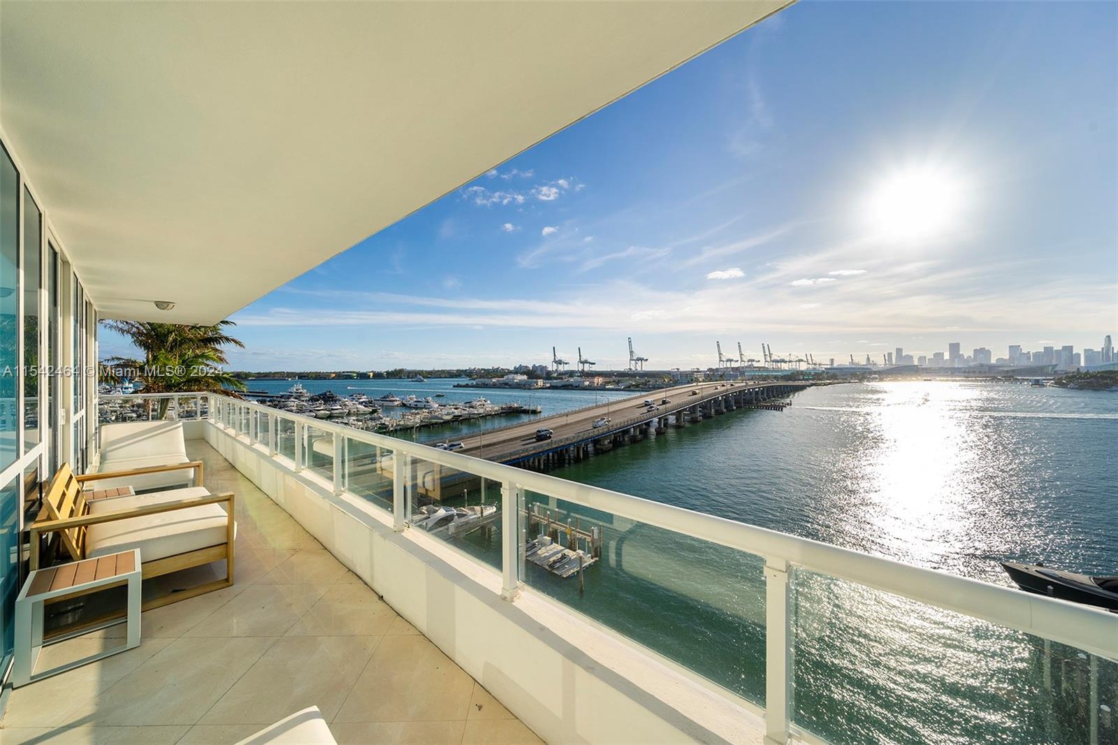 Enjoy breathtaking views of Biscayne Bay and the Miami skyline from this ready-to-move-in 3 bedroom, 3.5 bathroom in the heart of Miami  Beach. The residence features an upgraded kitchen with white quartz countertops and top-of-the-line appliances, including wine cooler, en suite bathrooms for each bedroom, and ample closet space supplemented by built ins. Witness the most incredible sunsets through the floor to ceiling windows, and the oversized wrap around balconies. The Bentley Bay is a full service luxury building located across the street from the newly opened Canopy Park, and in proximity to the Beach, and some of the best restaurants Miami Beach has to offer. Its residents enjoy the infinity pool, gym, sauna and steam room on the premises, and all the services of a luxury building.