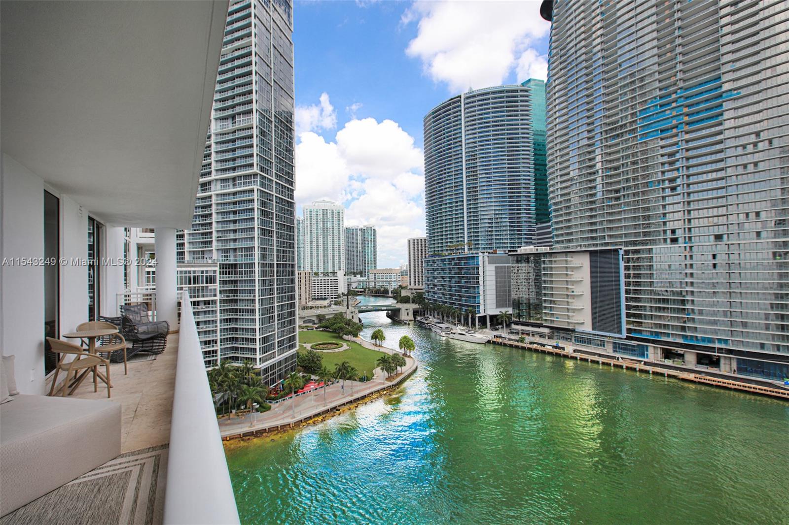 Beautiful bright, clean, freshly upgraded unit, with direct water views in the exclusive Island of Brickell Key. Semi private gated Island surrounded by water and the skyline of brickell and down town. The building has great amenities, and it's supremely well maintained. The unit includes 2 Large assigned covered parking spaces. Storage is also available For Rent. Brickell Key Master association is paid 1X per year by all owners that own in the island to maintain the common areas of the Island.