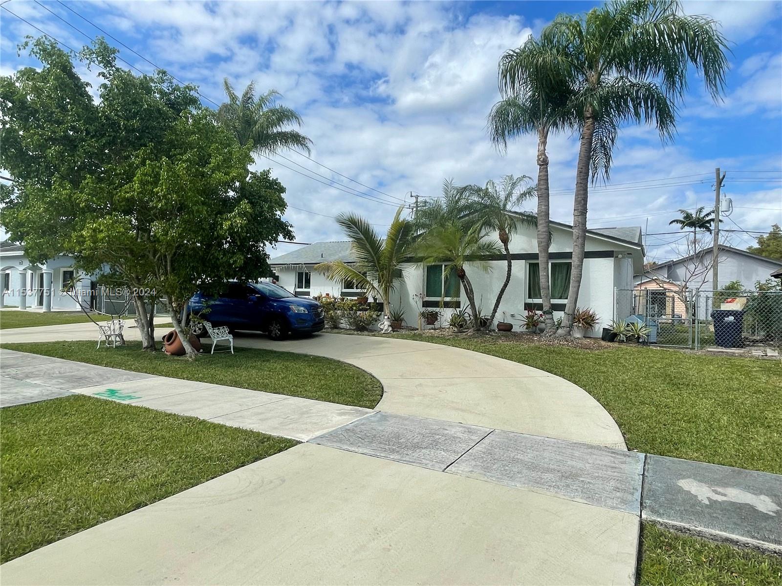 Welcome to your bew home!! Great opportunity for large family. Spacious three bedroom two bath house with lots of potentail in Cutler Bay. Large backyard for entertaining and barbequing. Entire back yard is fenced with chain link fence.  Large space with concrete slab on the side of the house for RV and/or boat parking.  Close to all shopping, dining, and easy access to the Florida Turnpike We will be showing house on Saturday, March 9th 12pm - 3pm. Do not disturb owners