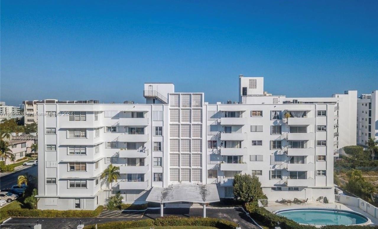 Do not miss this opportunity to own a hidden gem in Bay Harbor Islands at the Berkshire House. Very bright and spacious 2 bedroom, 2 bathroom condo with 1,555 SF. This corner unit is located on the top floor with views of Indian Creek and the intracoastal waterway. Close to shopping, grocery store, restaurants, parks, schools, and the beach. You also get 2 assigned parking spaces and a private community pool.