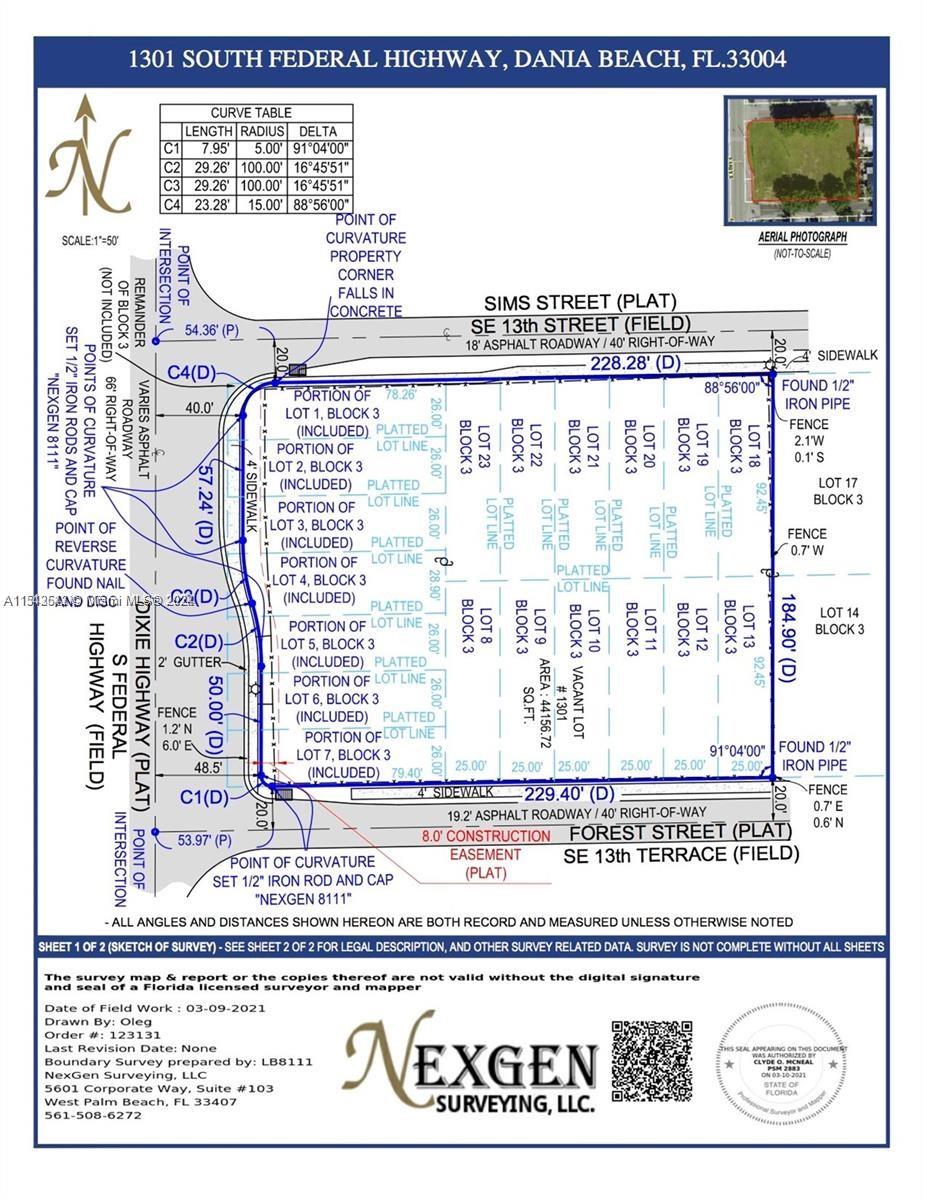 1301 S Federal Hwy, Dania Beach, Florida 33004, ,Land,For Sale,1301 S Federal Hwy,A11543642