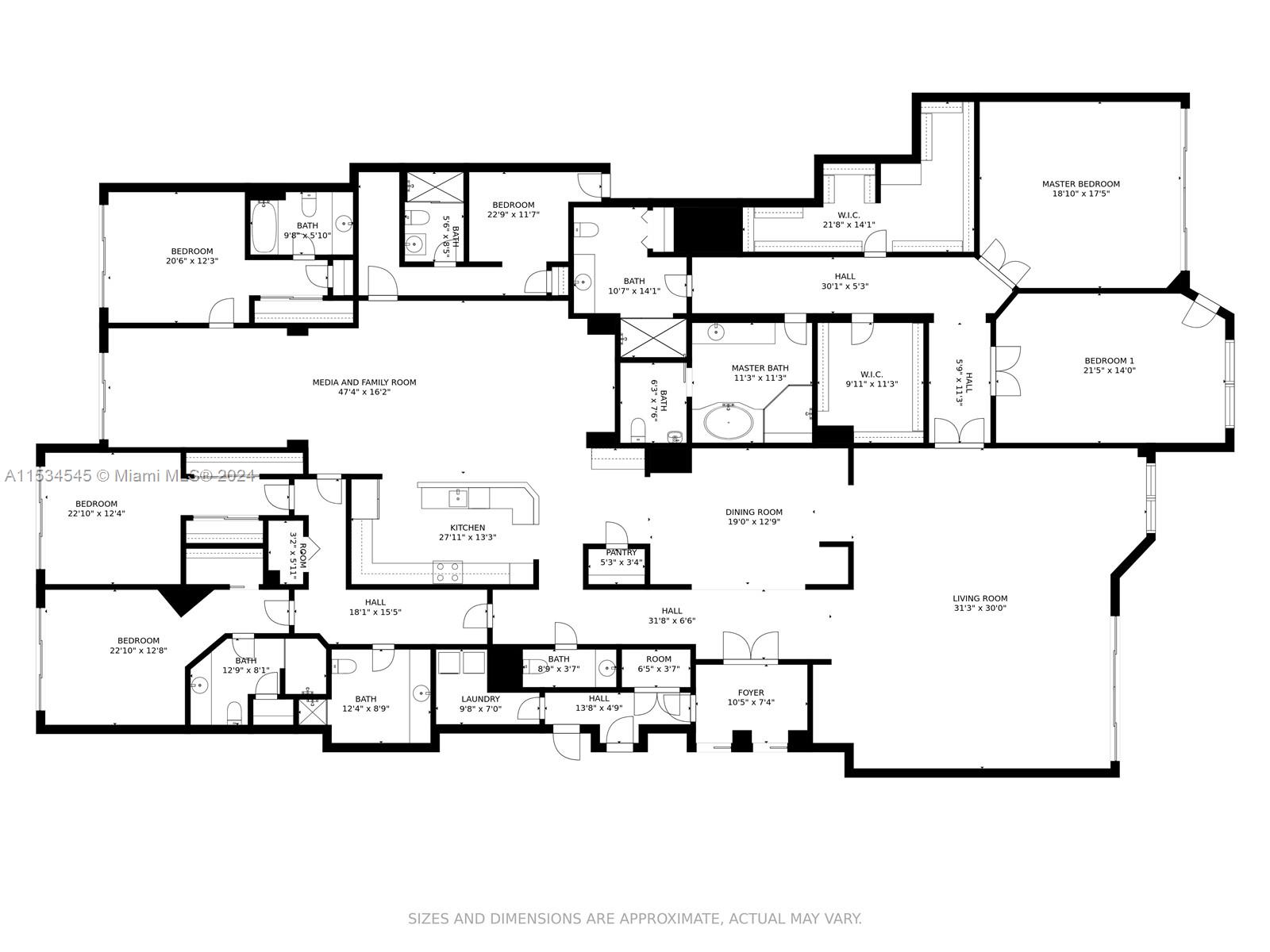 3201 183rd ST, Aventura, FL, 33160 United States, 5 Bedrooms Bedrooms, ,6 BathroomsBathrooms,Residential,For Sale,183rd ST,A11534545