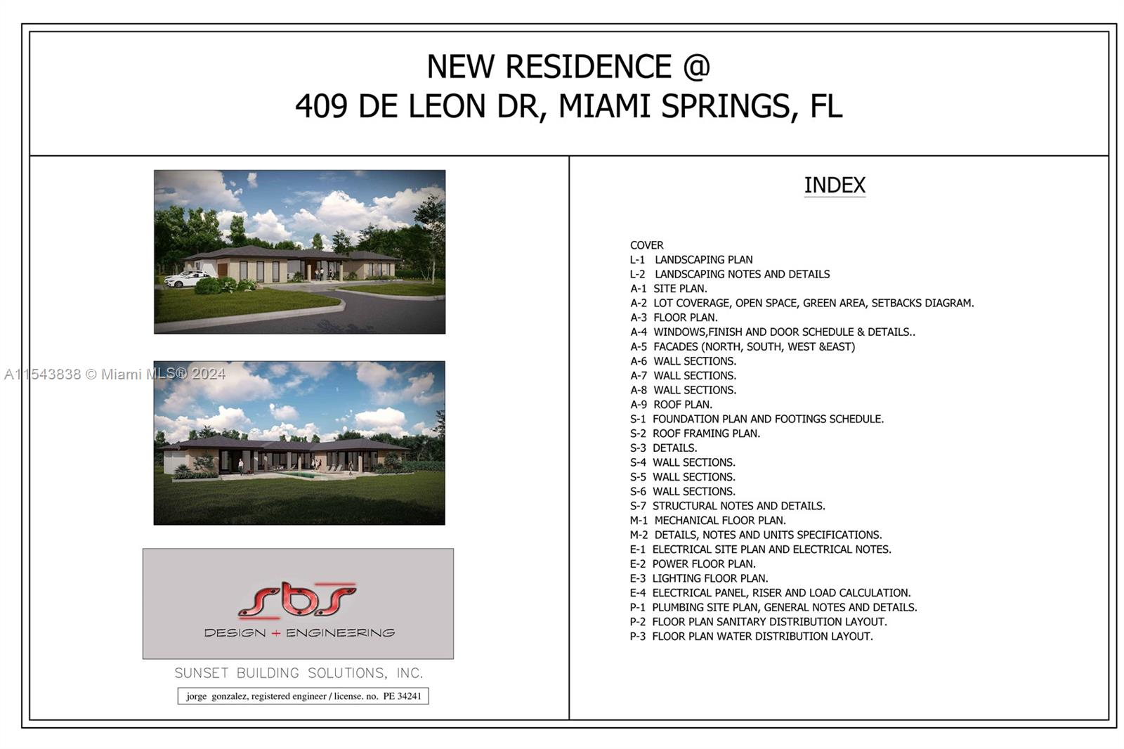 409  De Leon Dr  For Sale A11543838, FL