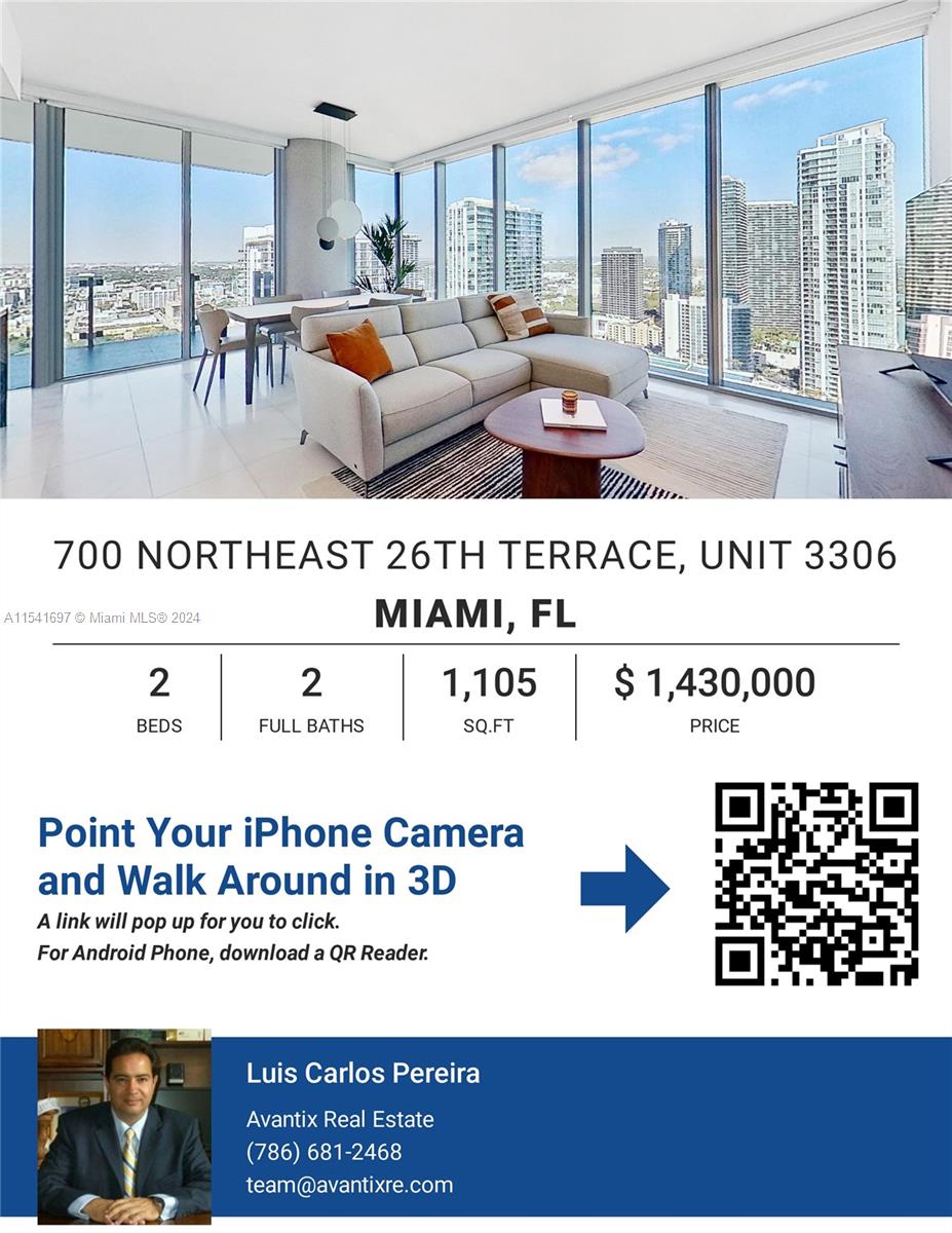 700 NE 26th TERRACE 3306, Miami, Florida 33137, 2 Bedrooms Bedrooms, ,2 BathroomsBathrooms,Residential,For Sale,700 NE 26th TERRACE 3306,A11541697