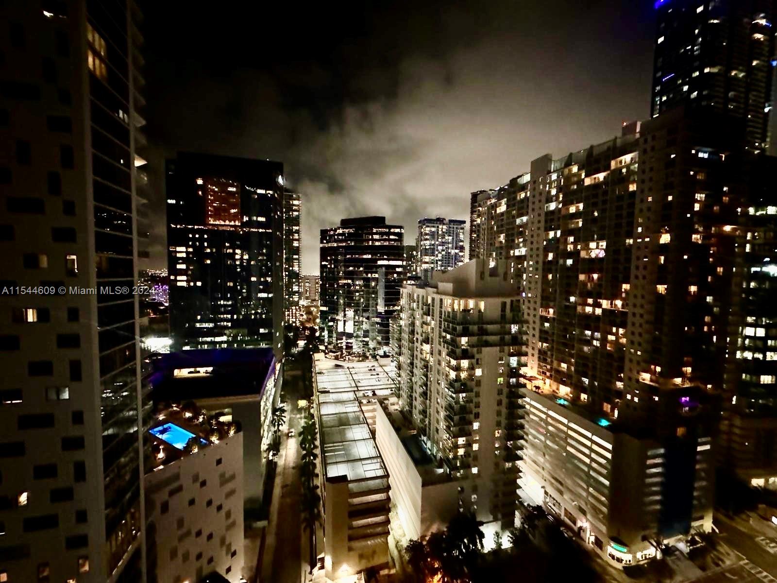 night view from balcony