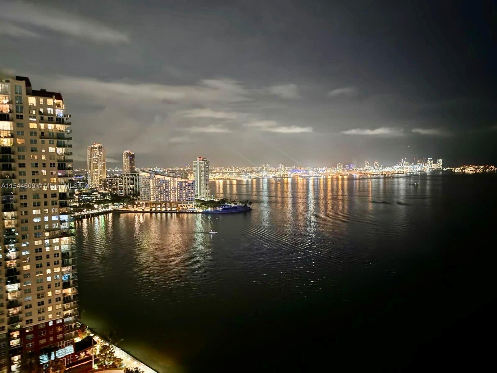night view from balcony