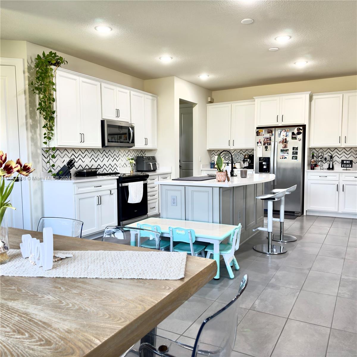 kitchen view from dining area.