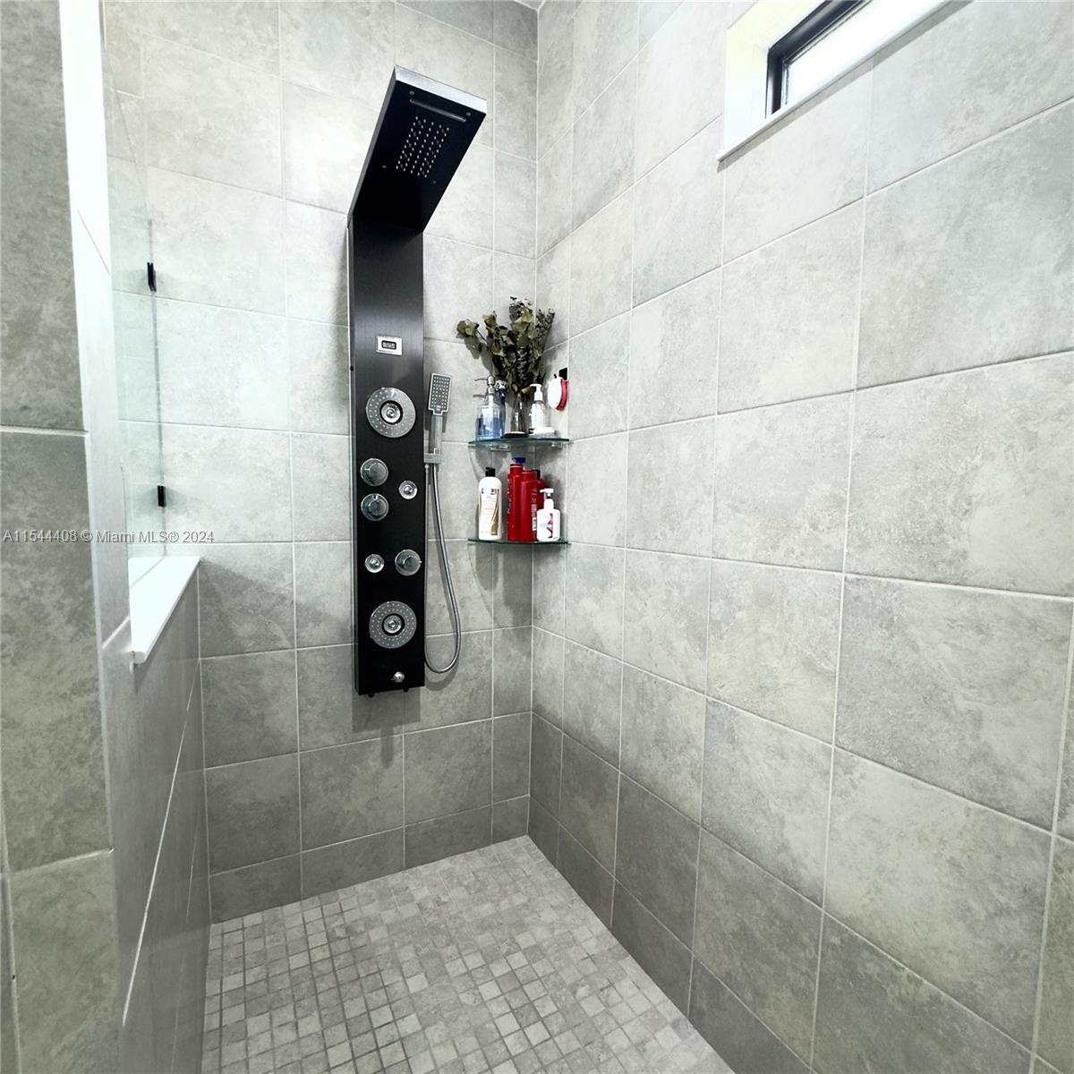 enlarged shower
