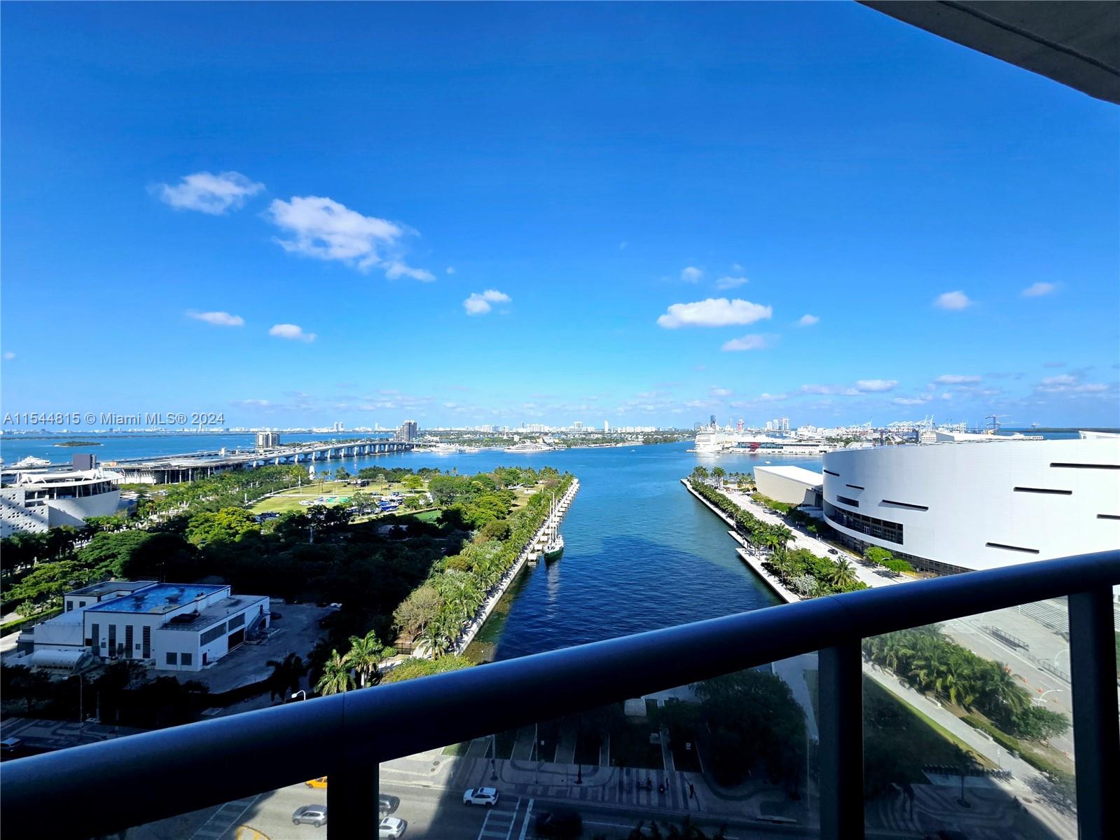 Enjoyable 1/1.5 partial furnished apartment, open balcony with the most breathtaking panoramic views in all of Miami of bay and city, within walking distance of performing arts district, Bayside Park, museums, shopping and FTX arena. Building amenities include hot tub, 2 pools, 24-hour concierge& security, fitness center, valet parking, club room, sand volleyball court, business center, BBQ grills & outdoor dining area. Wi-Fi Internet access throughout the common areas. Parking 12-38. Unit coming with storage locker # 242 bottom cage on the 11th floor. Motorized window shades​​‌​​​​‌​​‌‌​‌‌‌​​‌‌​‌‌‌​​‌‌​‌‌‌ (solar/blackout)