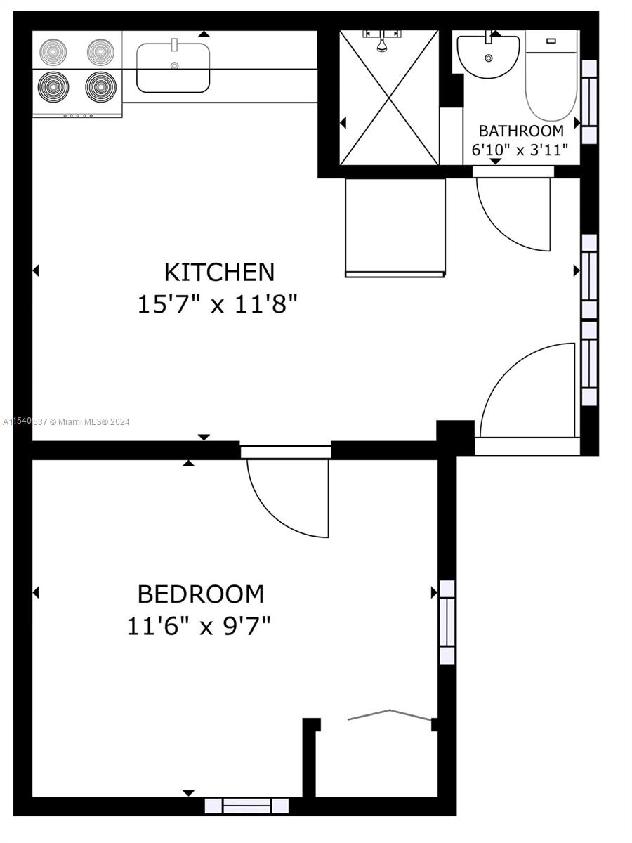 50 NW 79th St 1, Miami, Florida 33150, 1 Bedroom Bedrooms, ,1 BathroomBathrooms,Residentiallease,For Rent,50 NW 79th St 1,A11540537