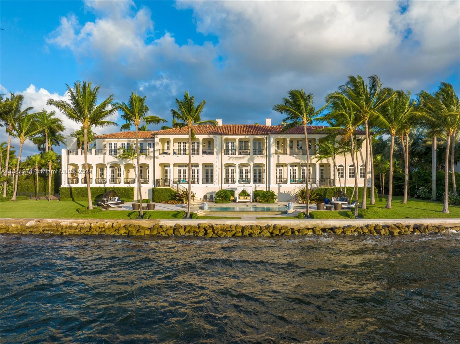This magnificent 14,972-SF estate is on a lushly landscaped 35,389-SF lot in the highly desirable guard-gated community of Gables Estates, with 7 BR, 8.5 BA and 225 ft of waterfront. Designed to maximize the water views, the home offers breathtaking views of Biscayne Bay from nearly every room. No detail was spared in the highly customized residence, from the gourmet kitchen, primary suite, an impressive 2,700-bottle capacity wine cellar, expansive balconies perfect for entertaining, and a fabulous pool and outdoor kitchen. The smart home is equipped with a full-house generator, impact-resistant windows, and 4-car garage. Rounding out the luxurious experience is the home’s convenient access to fine dining, entertainment, airports and schools, making this a perfect family home.