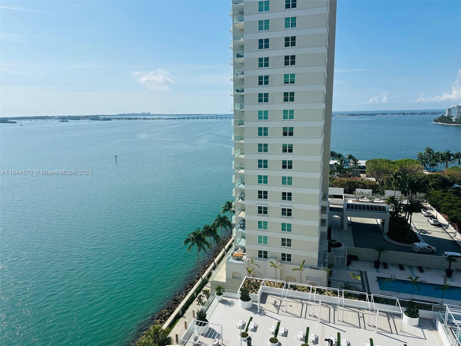 AMAZING UNIT AT ISOLA BRICKELL KEY! GORGEOUS VIEWS OF THE BAY AND OCEAN FROM THIS CORNER UNIT, 2 BEDROOMS AND 2 BATHROOMS, SPLIT PLAN UNIT. NICELY UPDATED WITH GORGEOUS TILE FLOOR, KITCHEN WITH THE OPEN SPACE TO THE LIVING AREA. VERY BRIGHT BEDROOMS WITH OCEAN VIEW FROM EACH BEDROOM. UNIT COMES WITH ONE CAR GARAGE ASSIGNED. CONDO ASSOCIATION IS IN THE PROCESS OF MAJOR RENOVATION, A BEAUTIFUL NEW OLIMPIC POOL THAT IS EXPECTED TO BE OPEN FIRST QUARTER OF 2024. A NEW GYM WITH GORGEOUS OCEAN VIEWS, A NEW TENNIS COURT. SECURE CONCIERGE WITH A BRIGHT SPACIOUS LOBBY. WALKING DISTANCE TO RESTAURANTS AND BRICKEL LIFETIME!