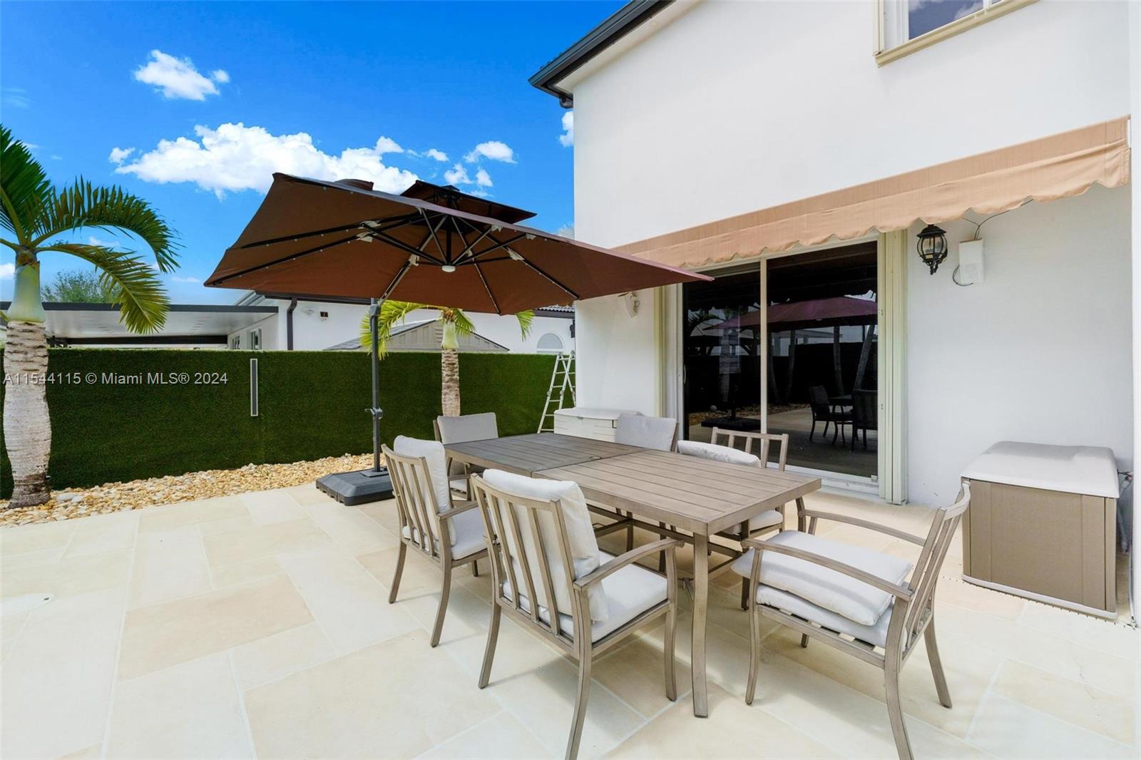 entertainment area by the pool