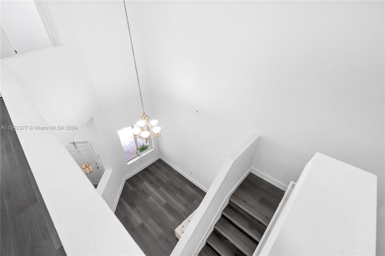 View of the sitting room from second floor